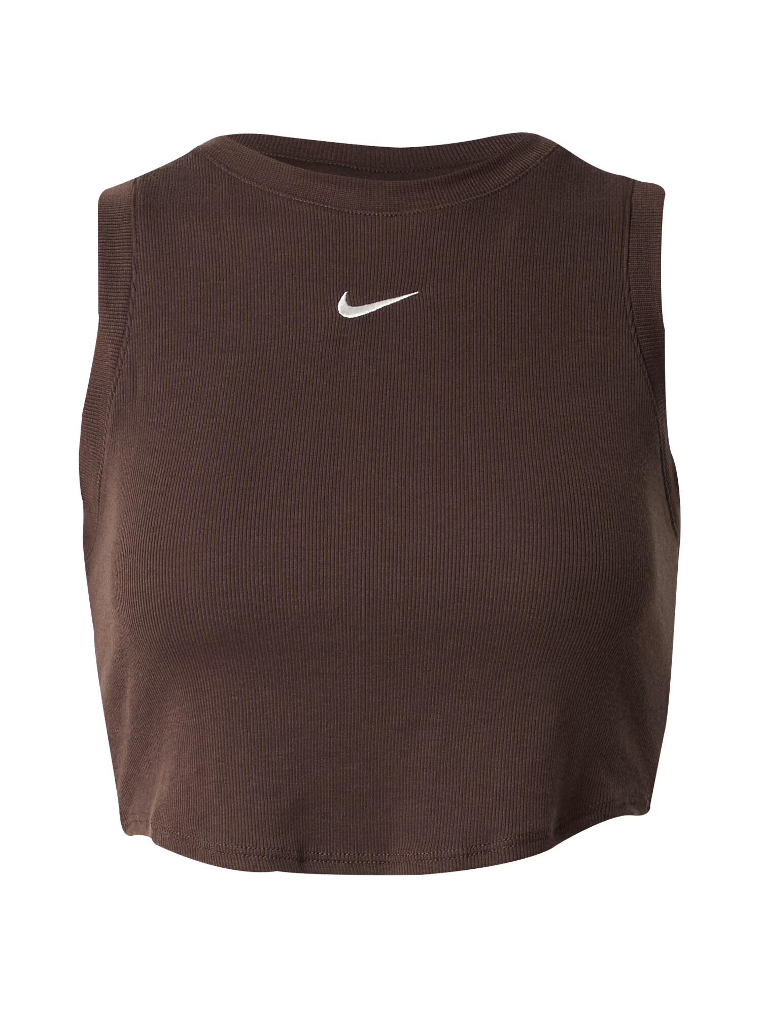 Nike Sportswear Τοπ 'ESSNTL' σοκολατί / λευκό - Pepit.gr