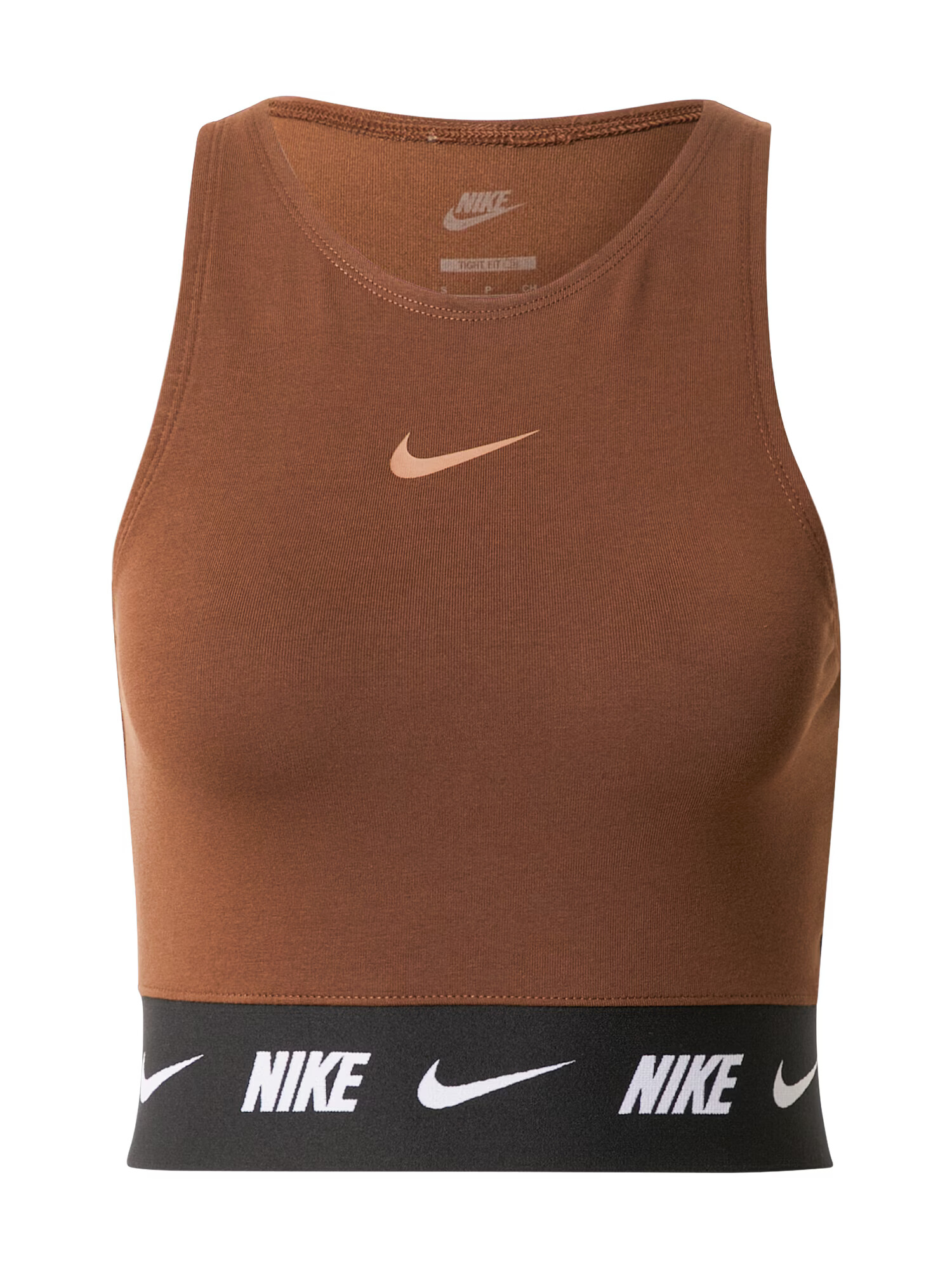 Nike Sportswear Τοπ καφέ / ανοικτό καφέ / μαύρο / λευκό - Pepit.gr