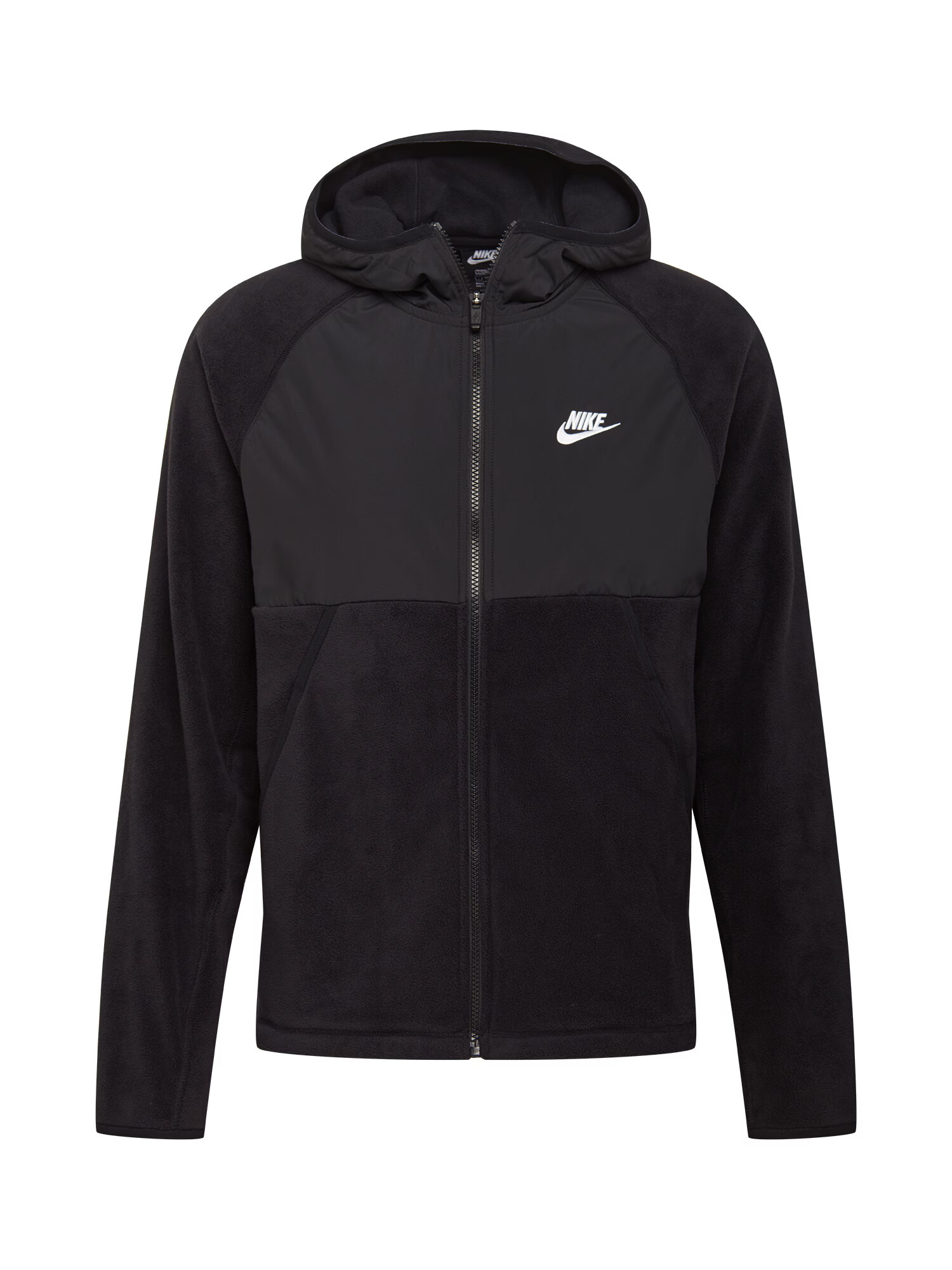 Nike Sportswear Ζακέτα φλις μαύρο / λευκό - Pepit.gr