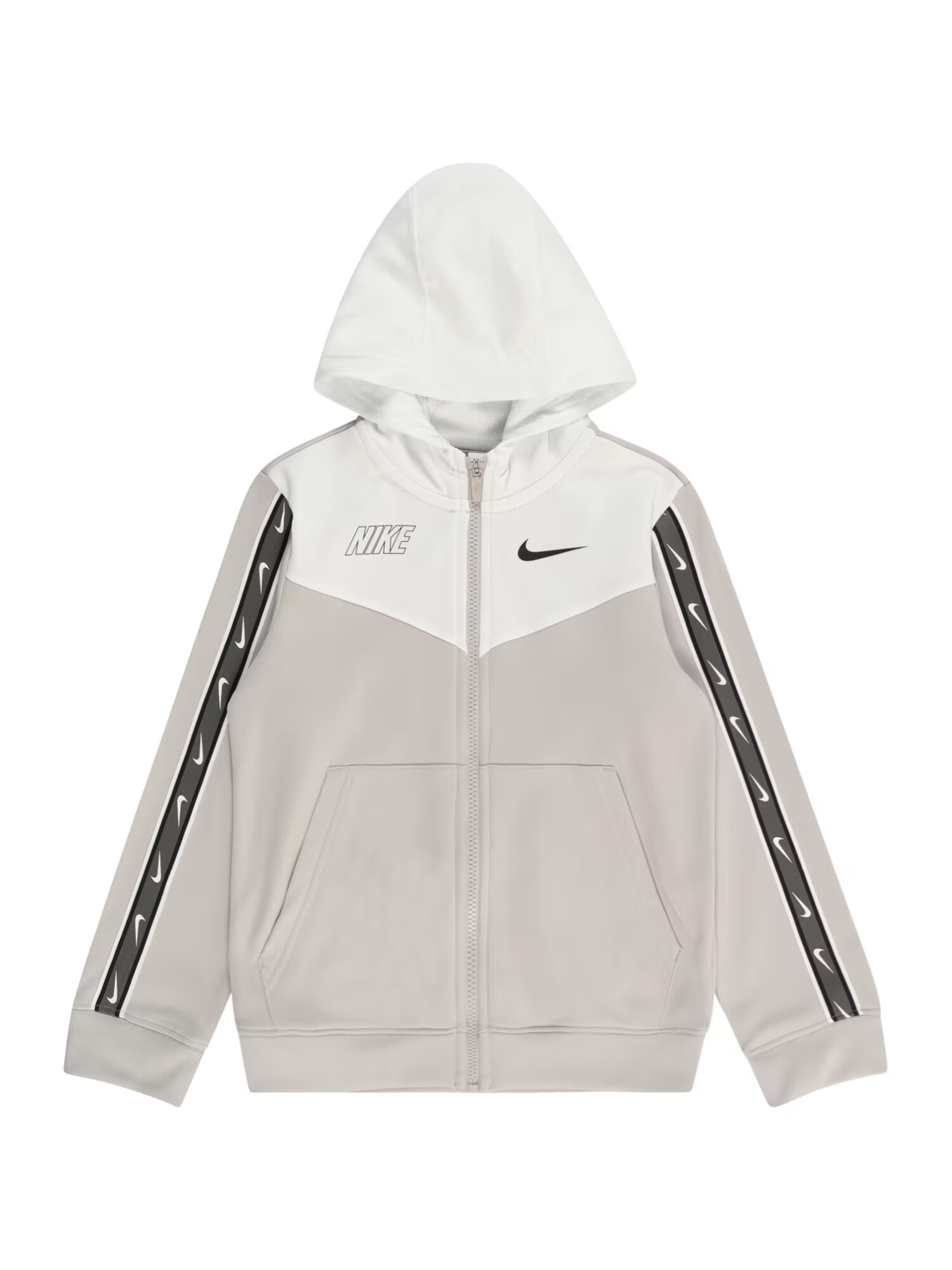 Nike Sportswear Ζακέτα φούτερ ανοικτό γκρι / σκούρο γκρι / offwhite - Pepit.gr