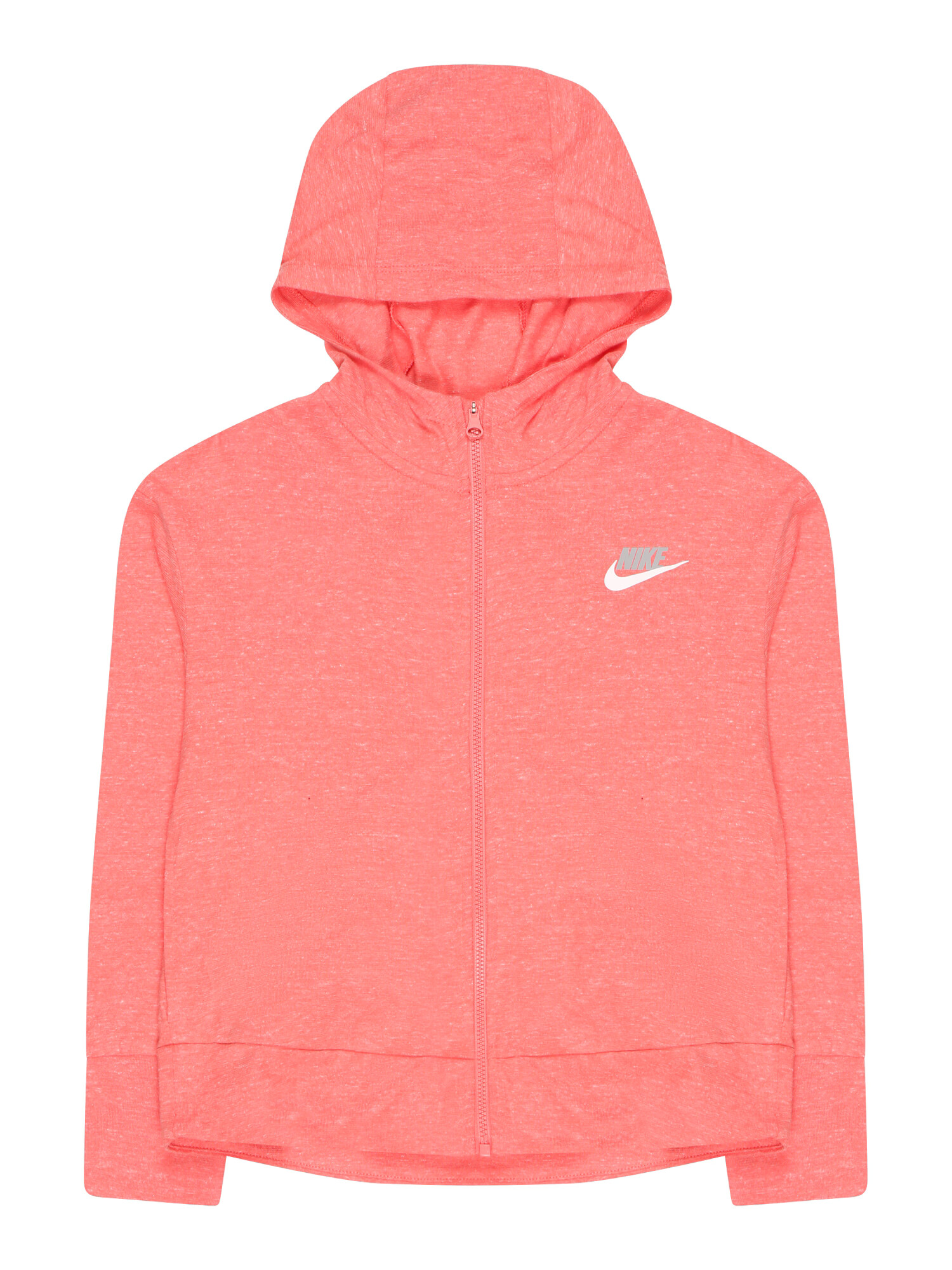 Nike Sportswear Ζακέτα φούτερ γκρι / ροζ μελανζέ / λευκό - Pepit.gr