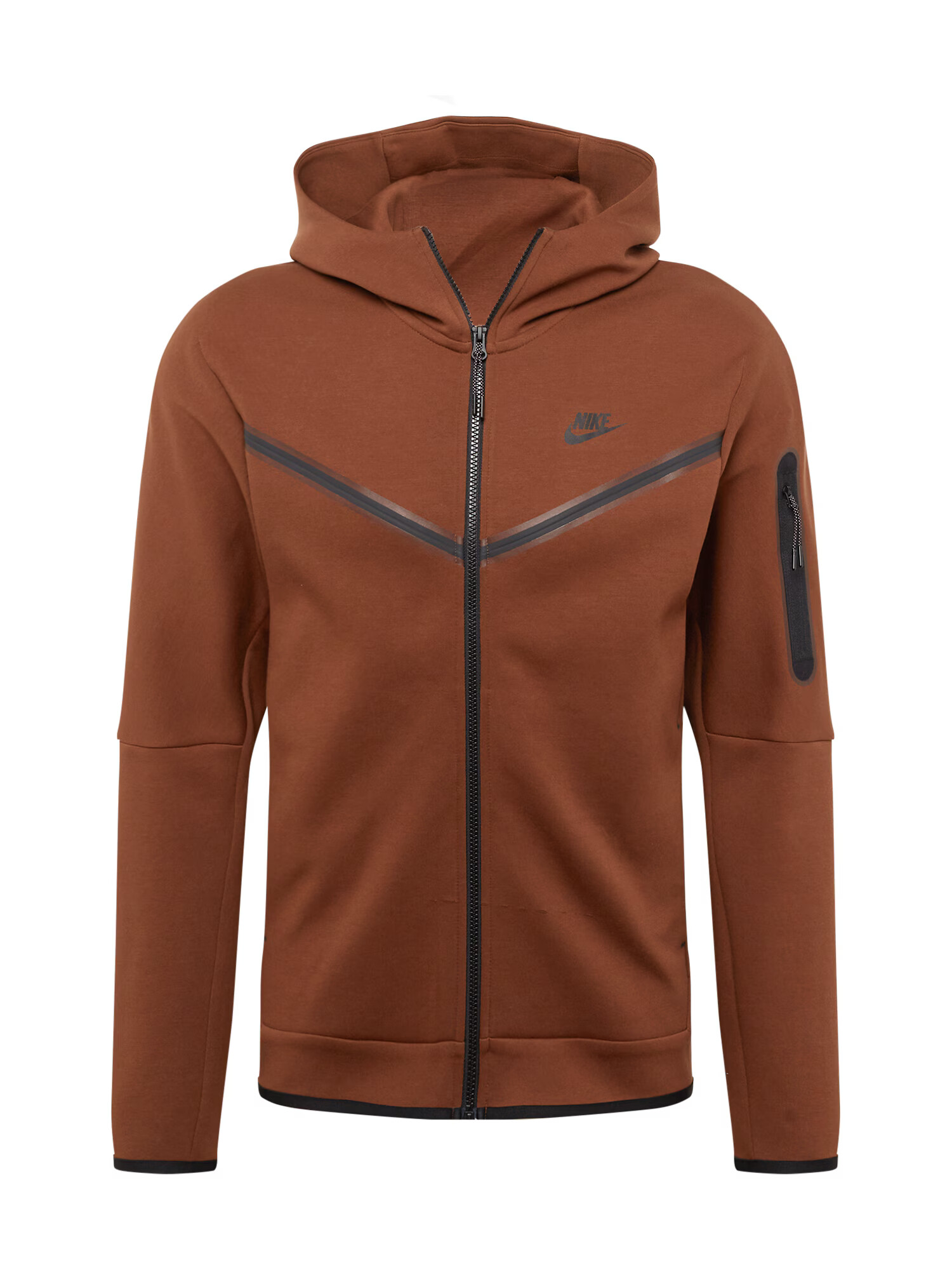 Nike Sportswear Ζακέτα φούτερ καφέ / μαύρο - Pepit.gr