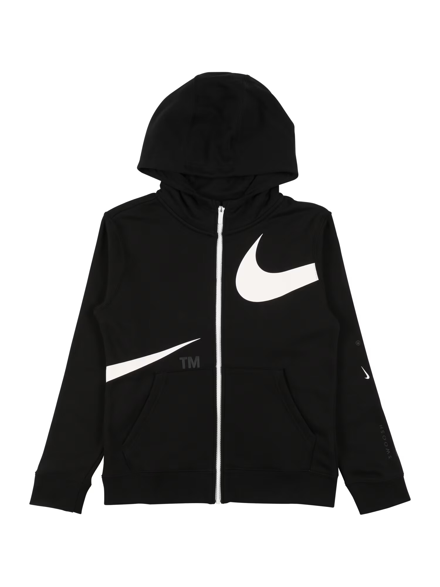 Nike Sportswear Ζακέτα φούτερ μαύρο / λευκό - Pepit.gr