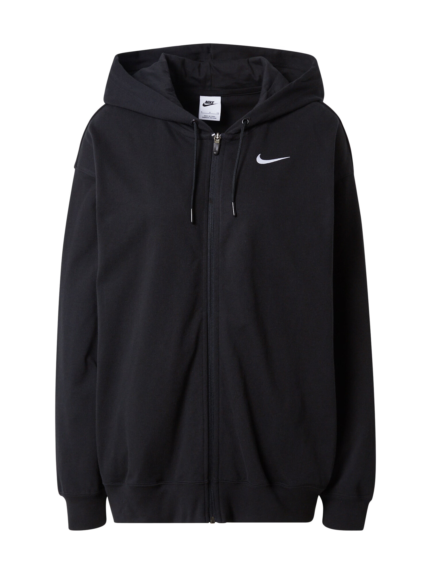 Nike Sportswear Ζακέτα φούτερ μαύρο / λευκό - Pepit.gr