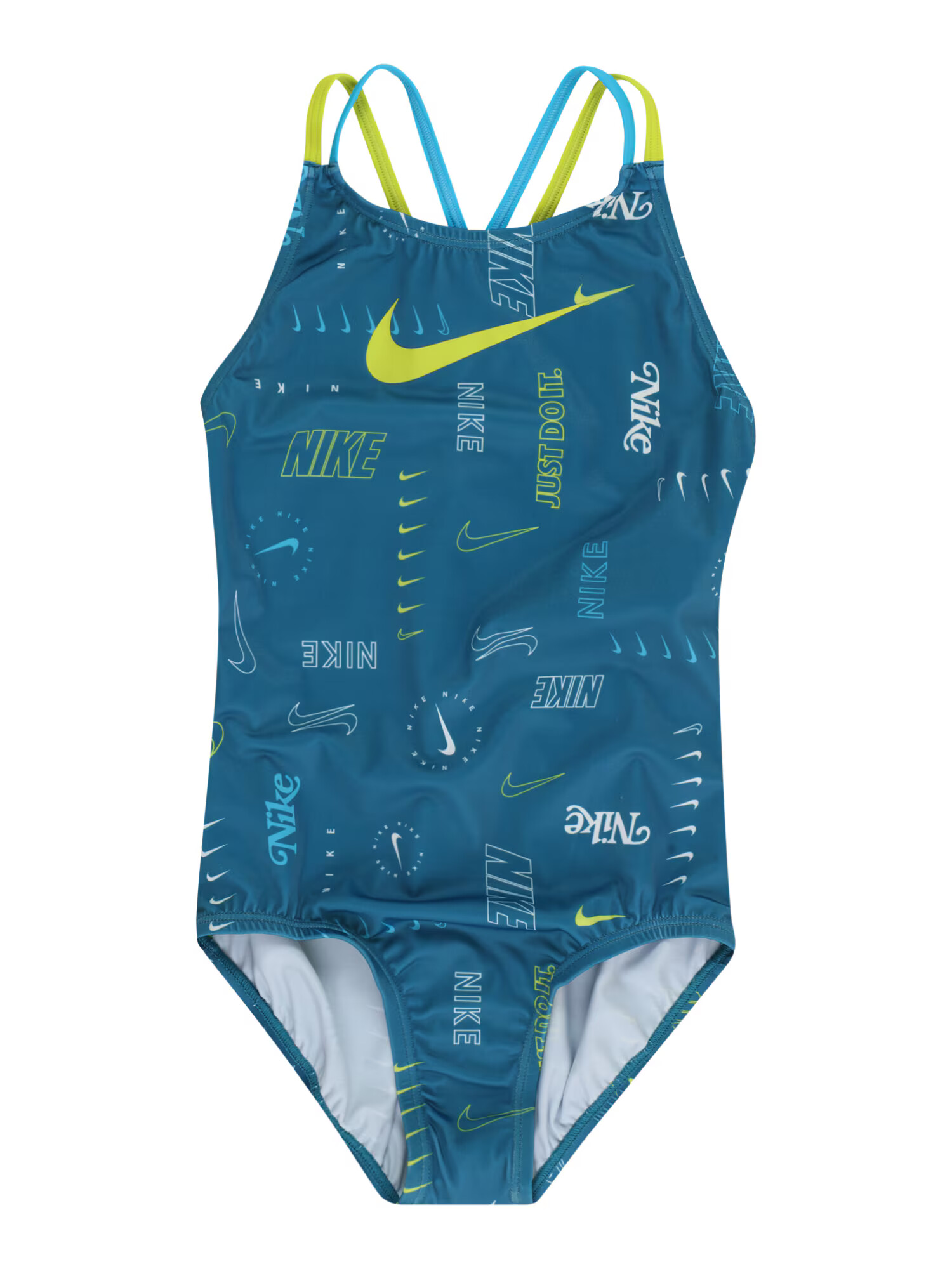 Nike Swim Αθλητικό μαγιό μπλε / καλάμι / λευκό - Pepit.gr