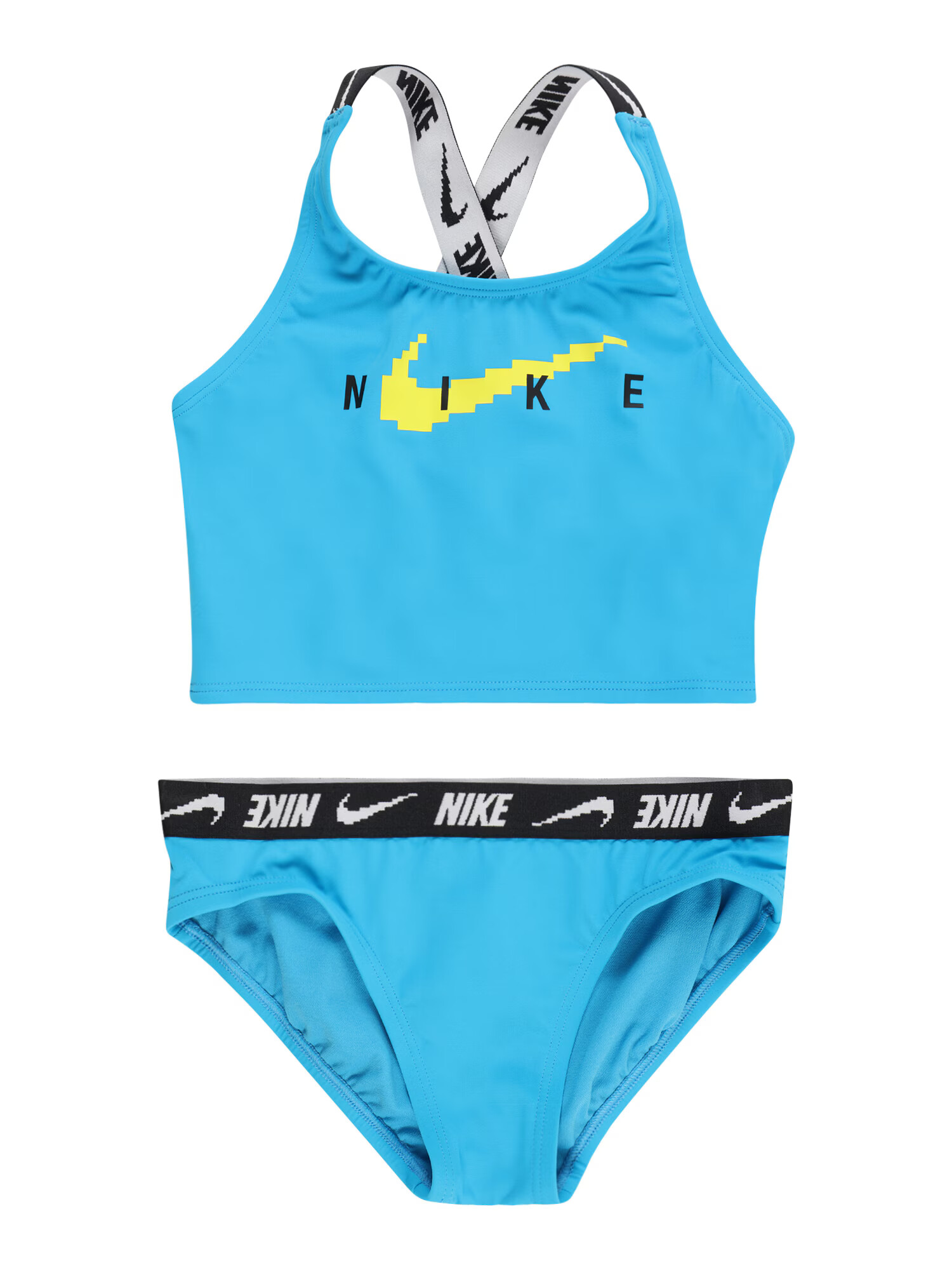 Nike Swim Αθλητικό μαγιό μπλε κυανό / μοσχολέμονο / μαύρο / λευκό - Pepit.gr