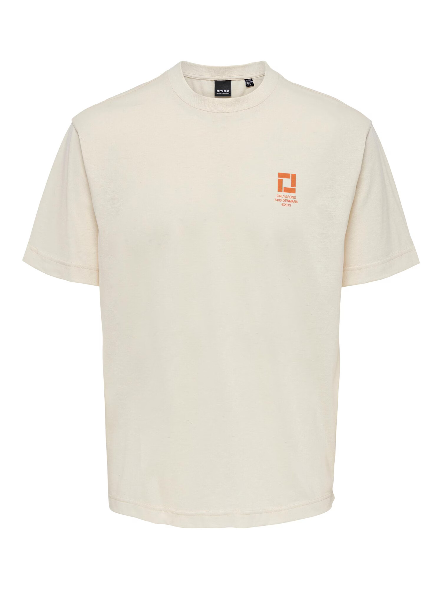 Only & Sons Μπλουζάκι 'FRED' ανοικτό πορτοκαλί / offwhite - Pepit.gr