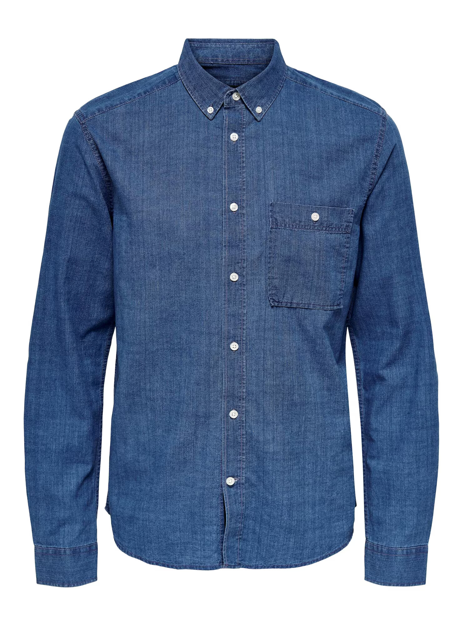 Only & Sons Πουκάμισο 'Chambray' μπλε ντένιμ - Pepit.gr