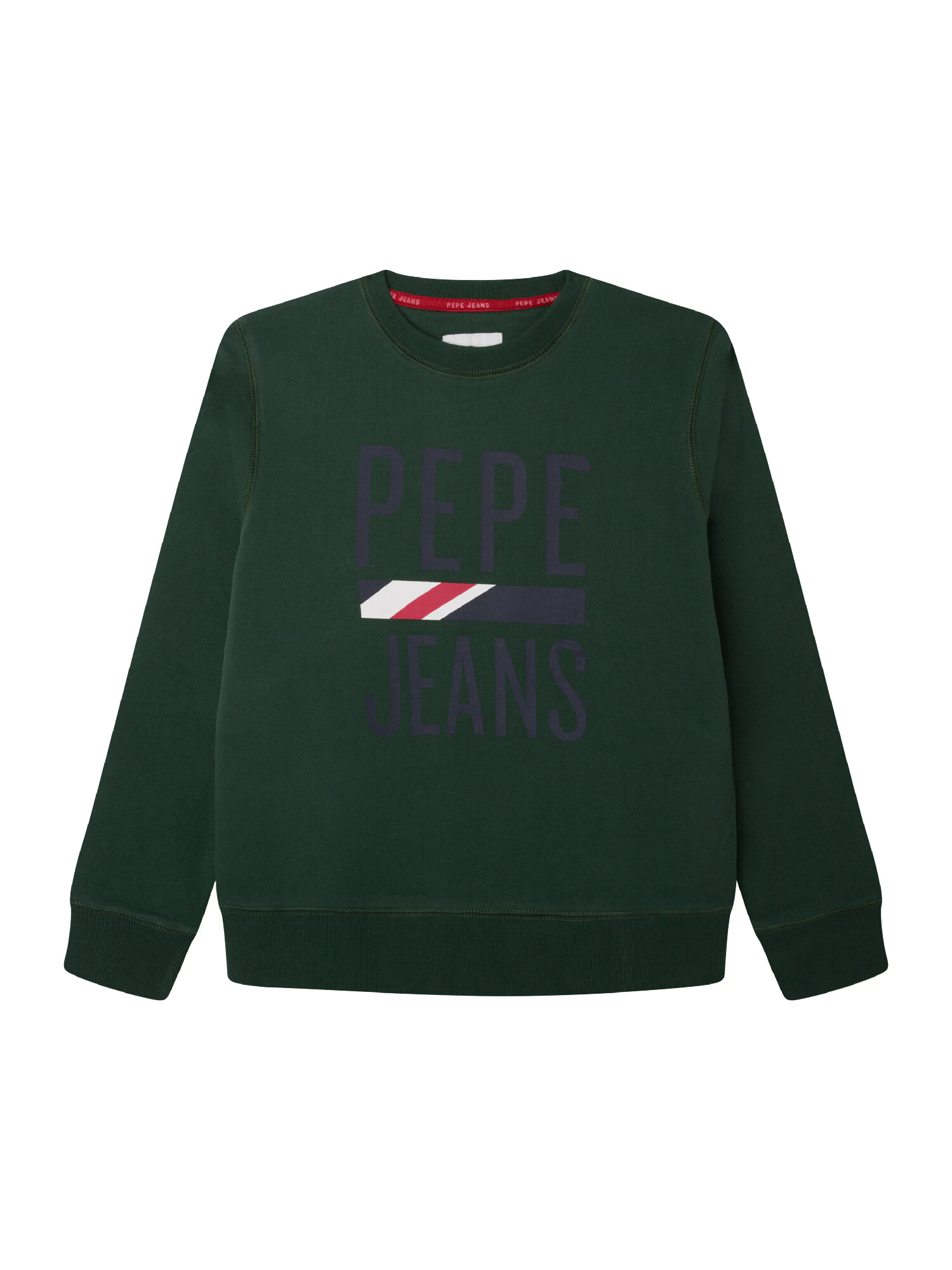 Pepe Jeans Μπλούζα φούτερ 'Otis' σκούρο πράσινο / λεβάντα / κόκκινο / λευκό - Pepit.gr