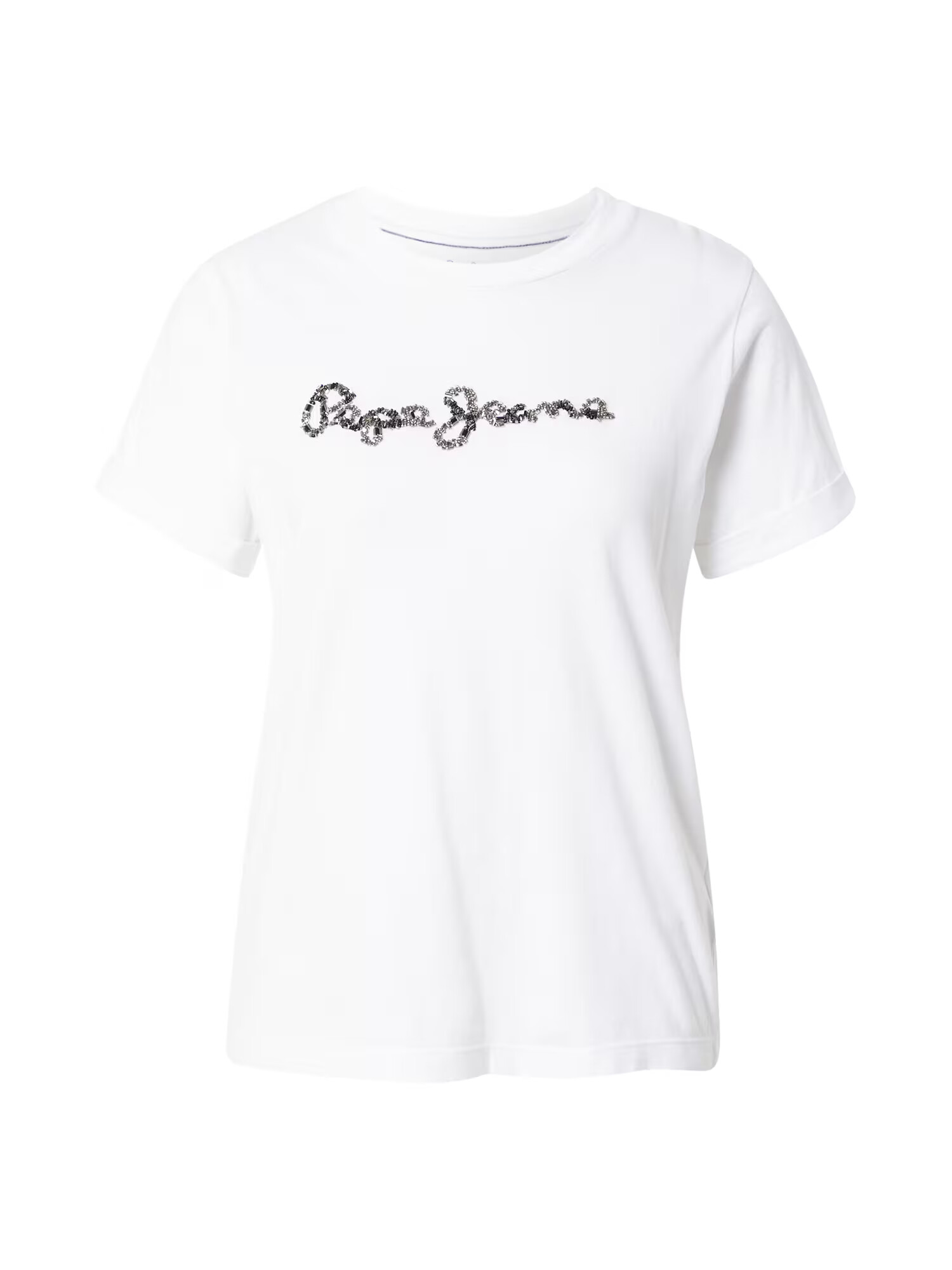 Pepe Jeans Μπλουζάκι 'BABETTE' ασημόγκριζο / λευκό - Pepit.gr