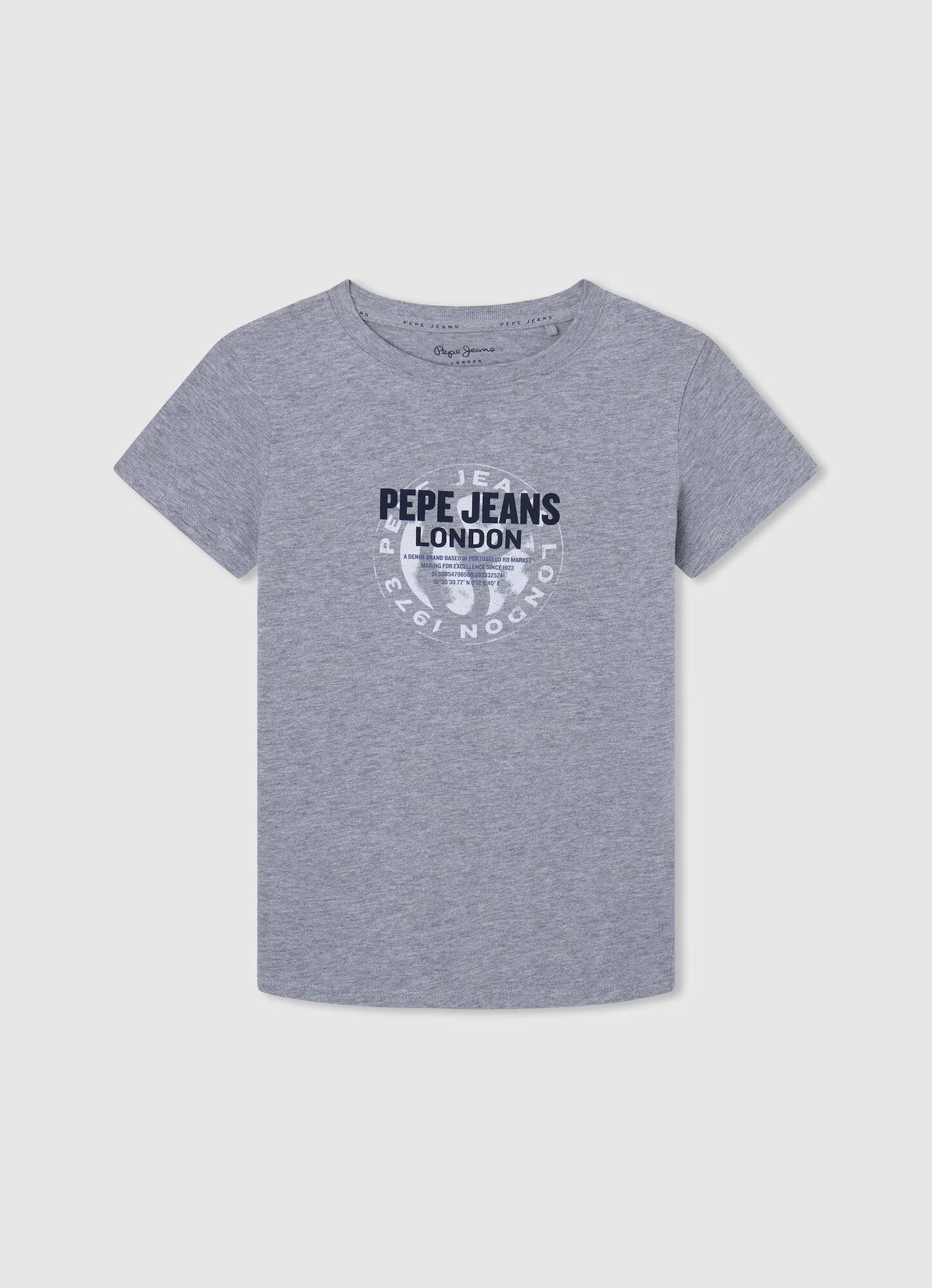 Pepe Jeans Μπλουζάκι 'Brooklyn' ναυτικό μπλε / γκρι μελανζέ / λευκό - Pepit.gr