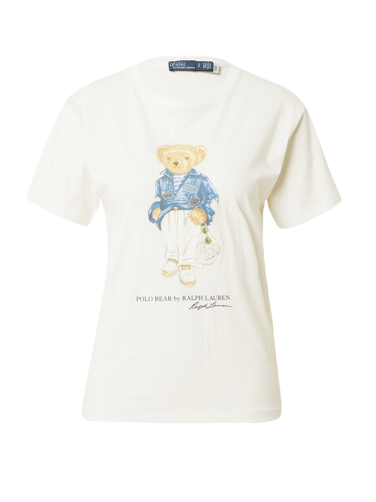 Polo Ralph Lauren Μπλουζάκι 'Med Bear' ναυτικό μπλε / γαλάζιο / ανοικτό καφέ / φυσικό λευκό - Pepit.gr