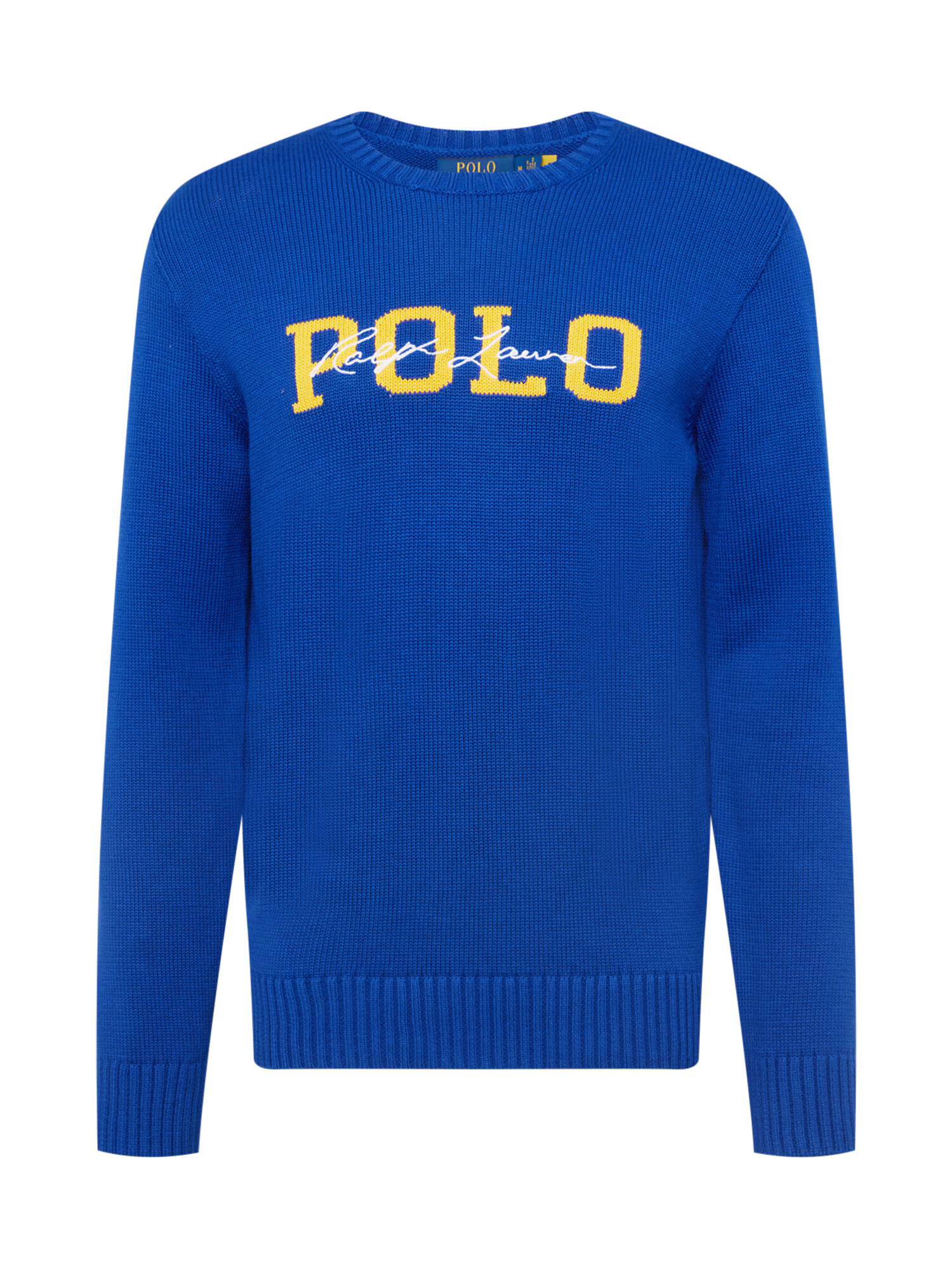 Polo Ralph Lauren Πουλόβερ μπλε ρουά / κίτρινο / λευκό - Pepit.gr