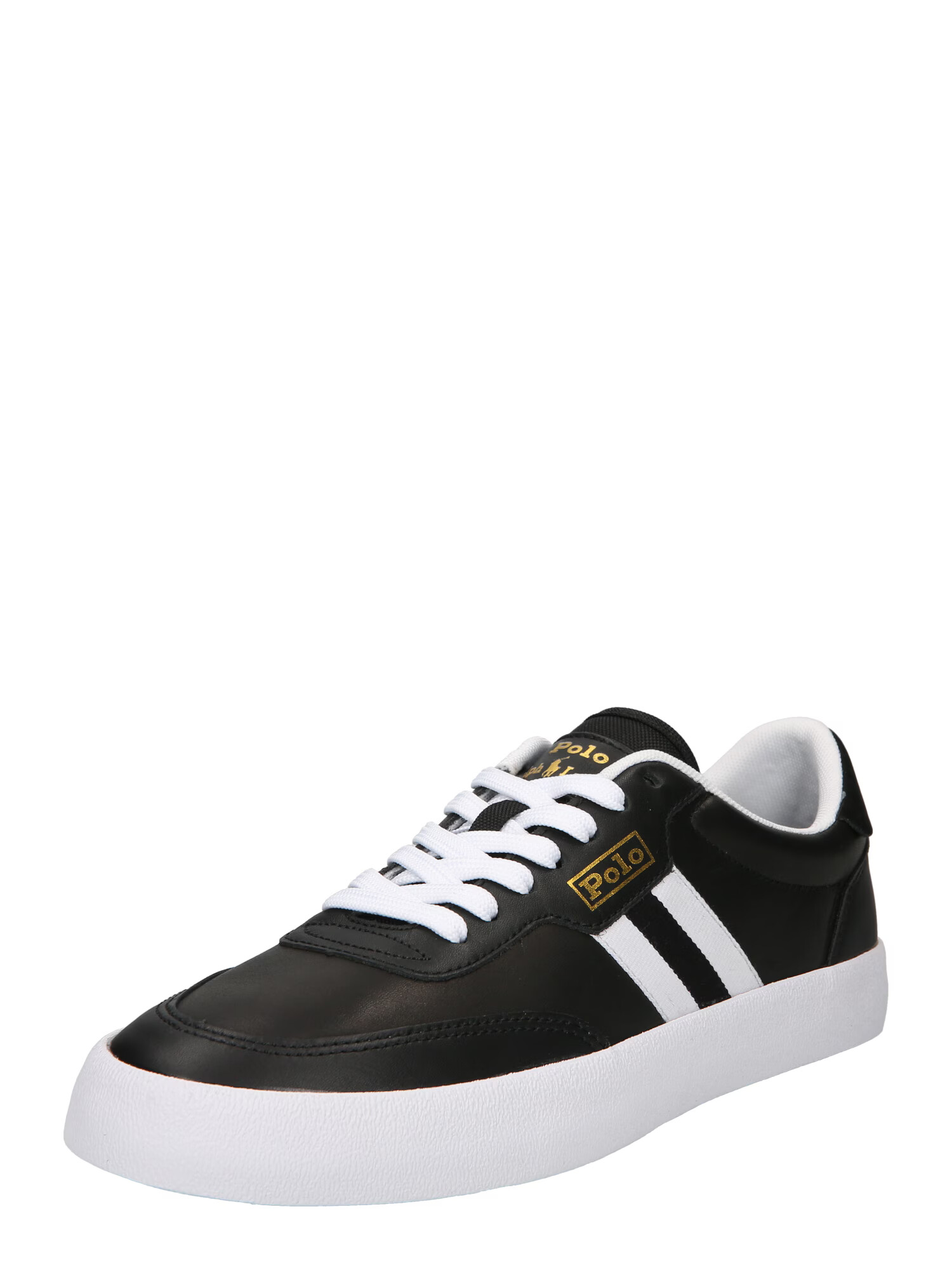 Polo Ralph Lauren Σνίκερ χαμηλό 'COURT VLC-SNEAKERS-LOW TOP LAC' χρυσό / μαύρο / λευκό - Pepit.gr