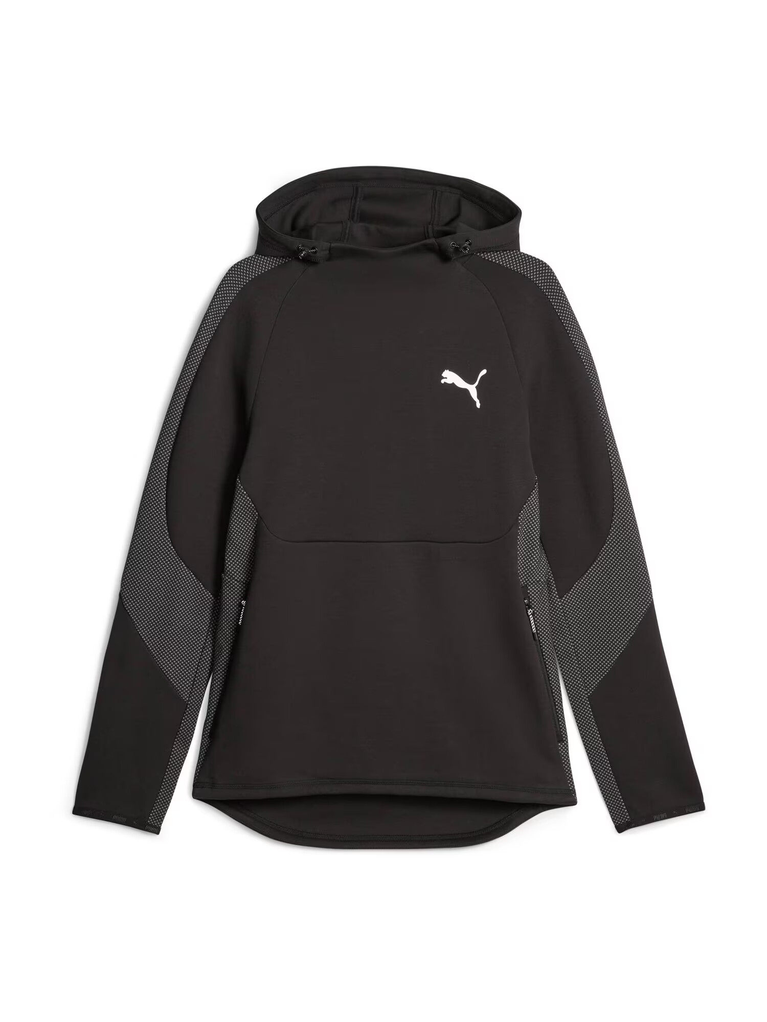 PUMA Αθλητική μπλούζα φούτερ 'EVOSTRIPE' γκρι / μαύρο / λευκό - Pepit.gr