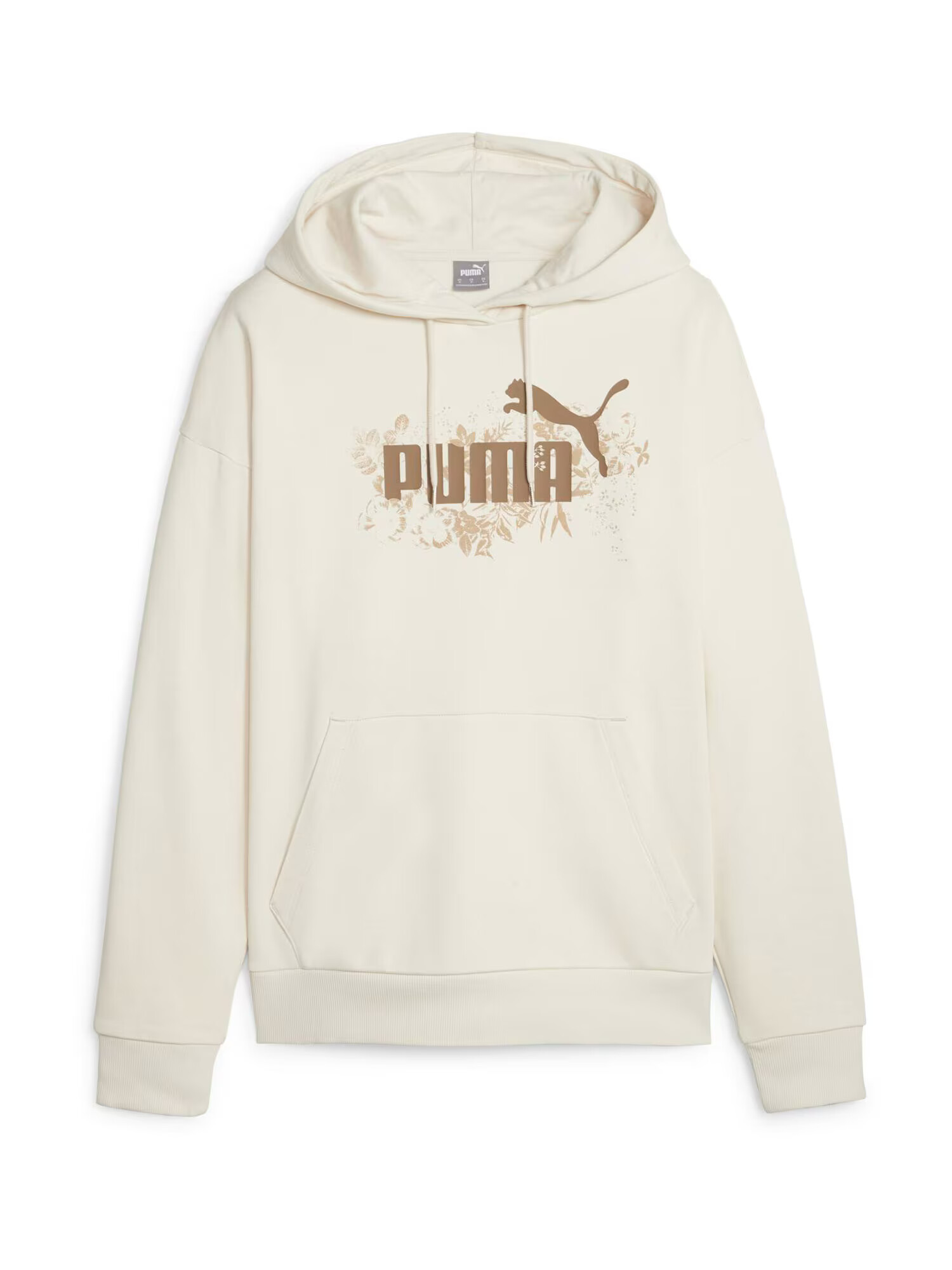 PUMA Αθλητική μπλούζα φούτερ 'FLORAL VIBES' σκούρο μπεζ / λευκό - Pepit.gr