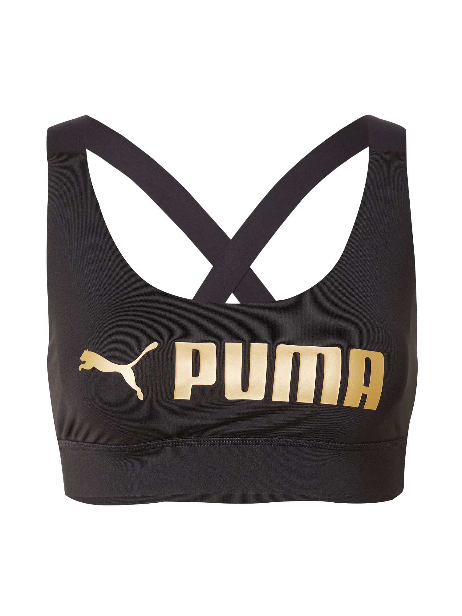 PUMA Αθλητικό σουτιέν χρυσό / μαύρο - Pepit.gr