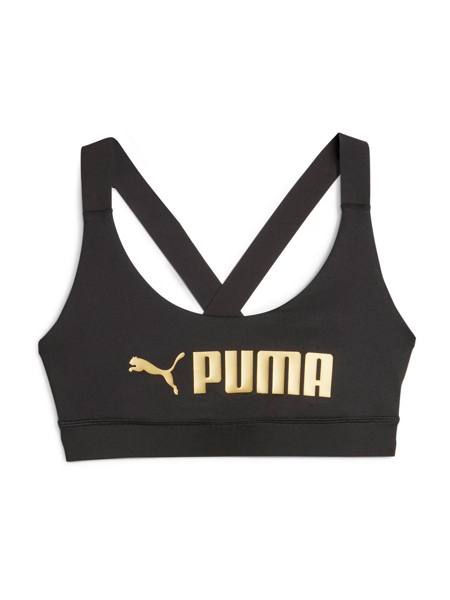 PUMA Αθλητικό σουτιέν χρυσό / μαύρο - Pepit.gr