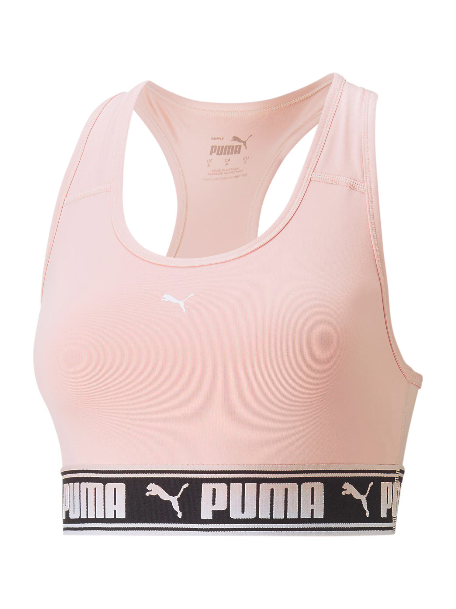 PUMA Αθλητικό σουτιέν ρόδινο / μαύρο / λευκό - Pepit.gr