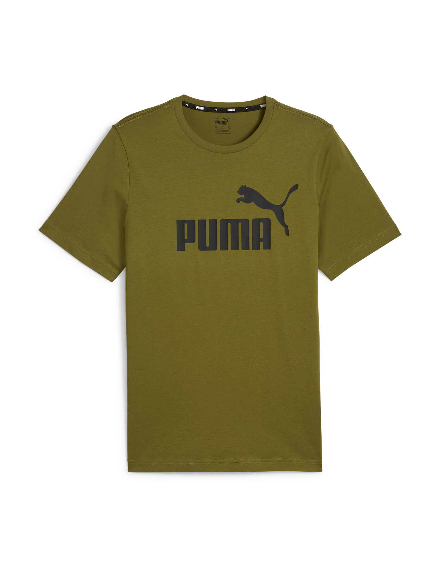 PUMA Λειτουργικό μπλουζάκι 'Essential' λαδί / μαύρο - Pepit.gr