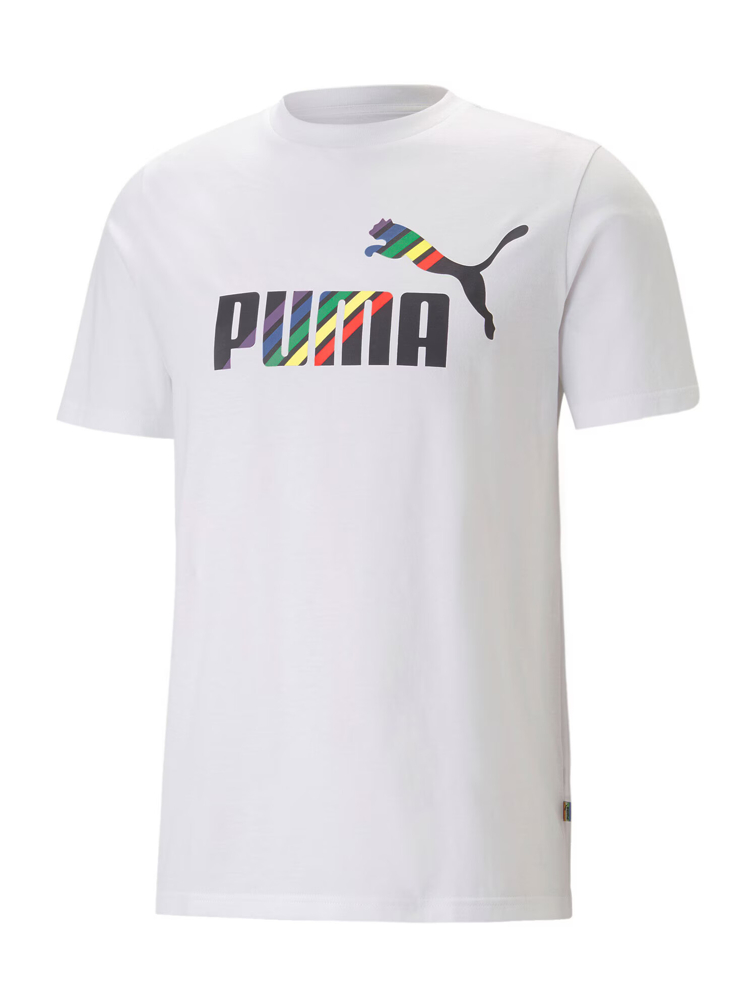 PUMA Λειτουργικό μπλουζάκι 'Love Is Love' λάιμ / πράσινο γρασιδιού / μαύρο / λευκό - Pepit.gr