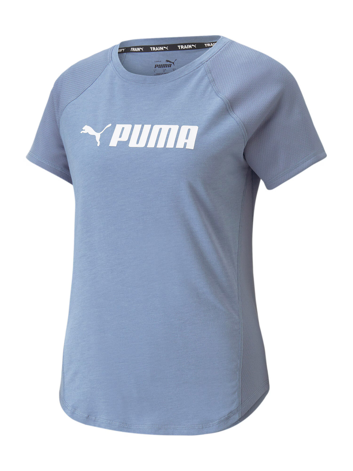 PUMA Λειτουργικό μπλουζάκι μπλε φιμέ / λευκό - Pepit.gr