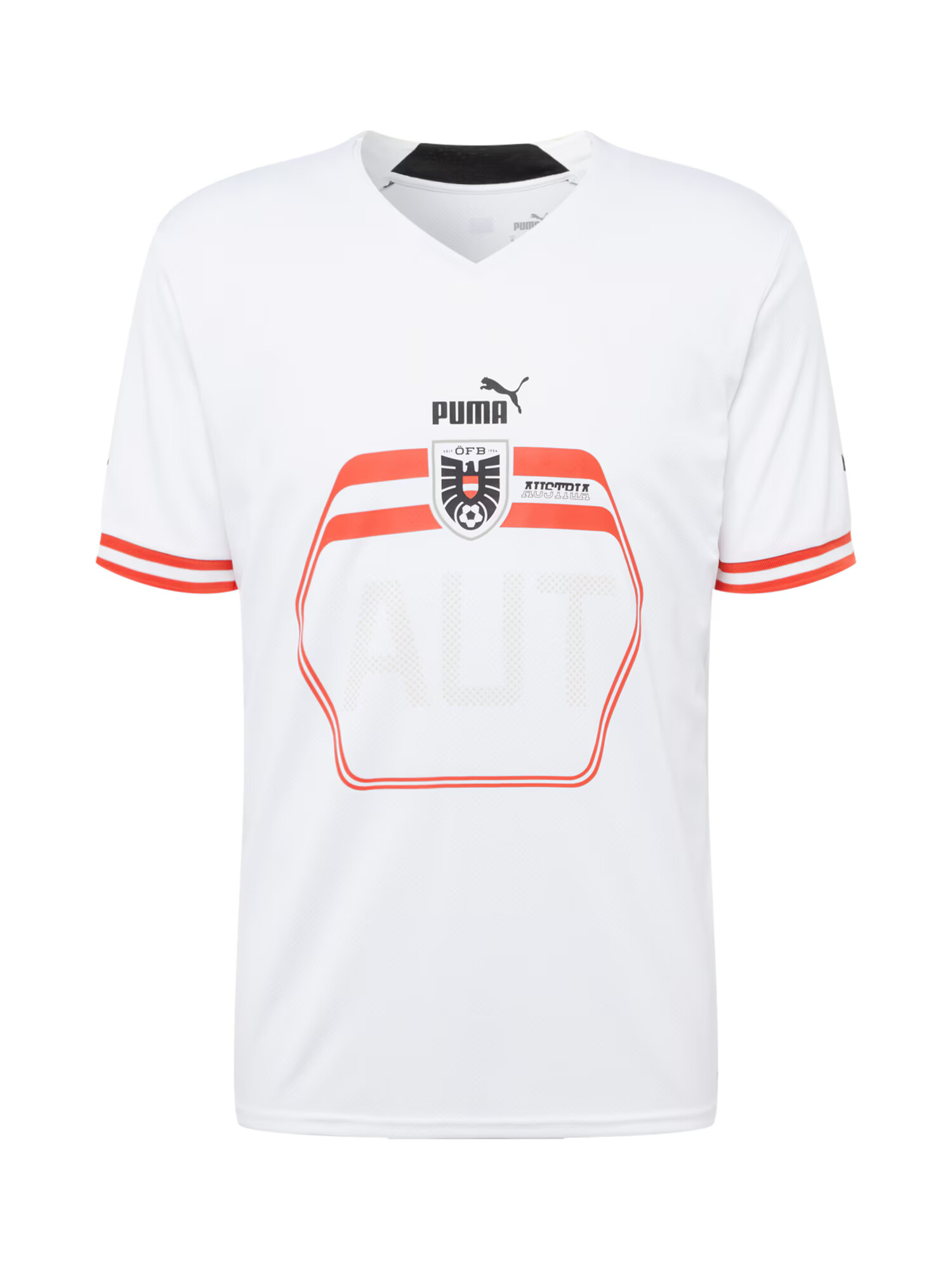 PUMA Λειτουργικό μπλουζάκι 'ÖFB Away' κόκκινο / μαύρο / λευκό - Pepit.gr