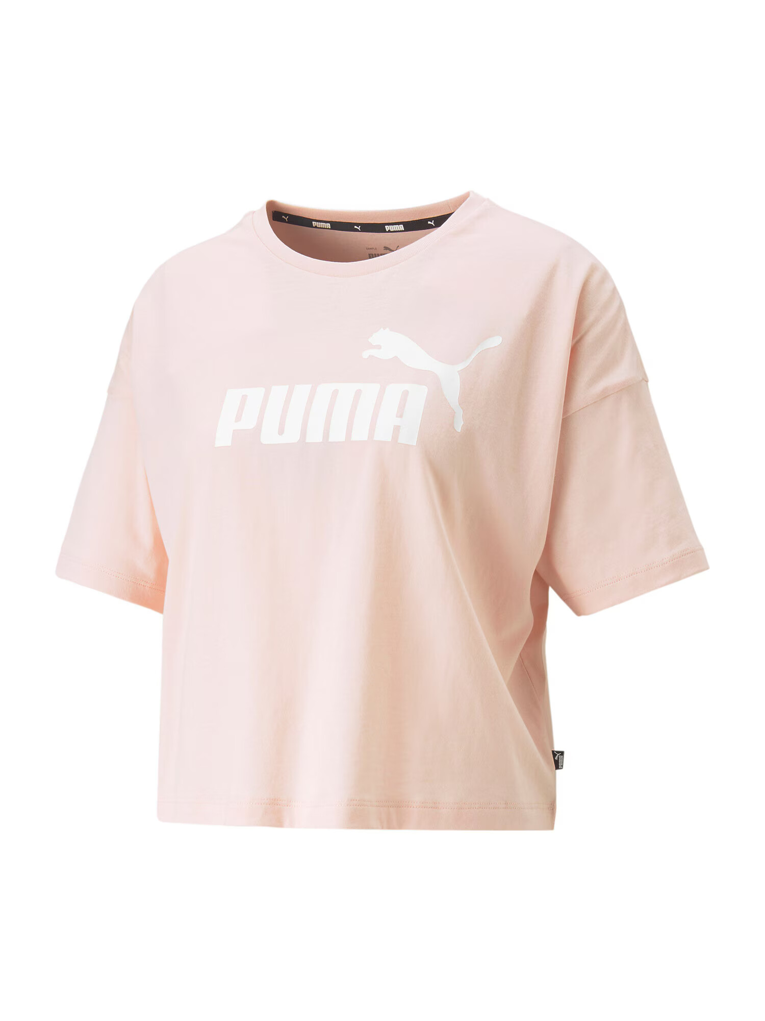 PUMA Λειτουργικό μπλουζάκι πούδρα / λευκό - Pepit.gr