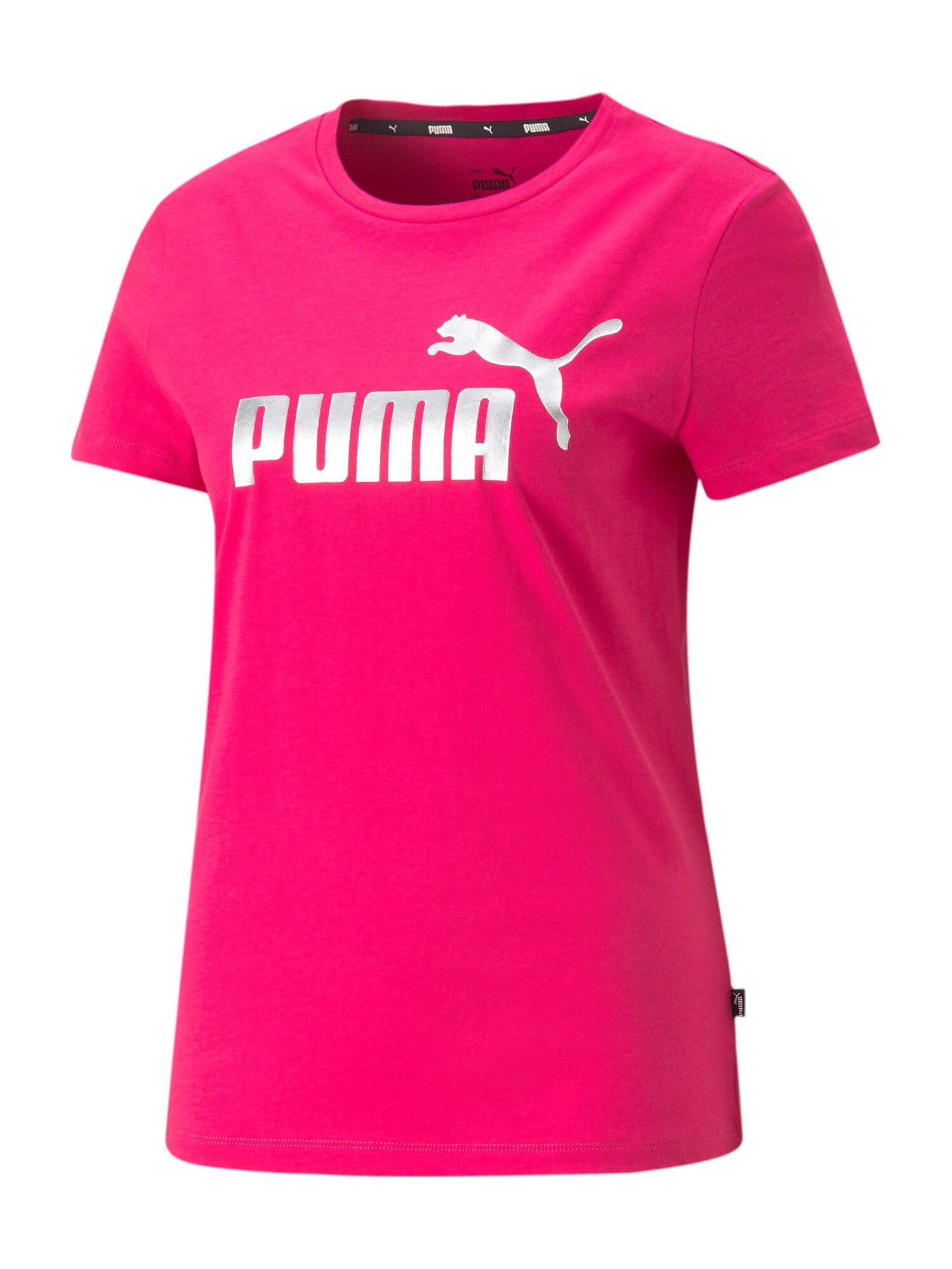 PUMA Λειτουργικό μπλουζάκι ροζ νέον / ασημί - Pepit.gr