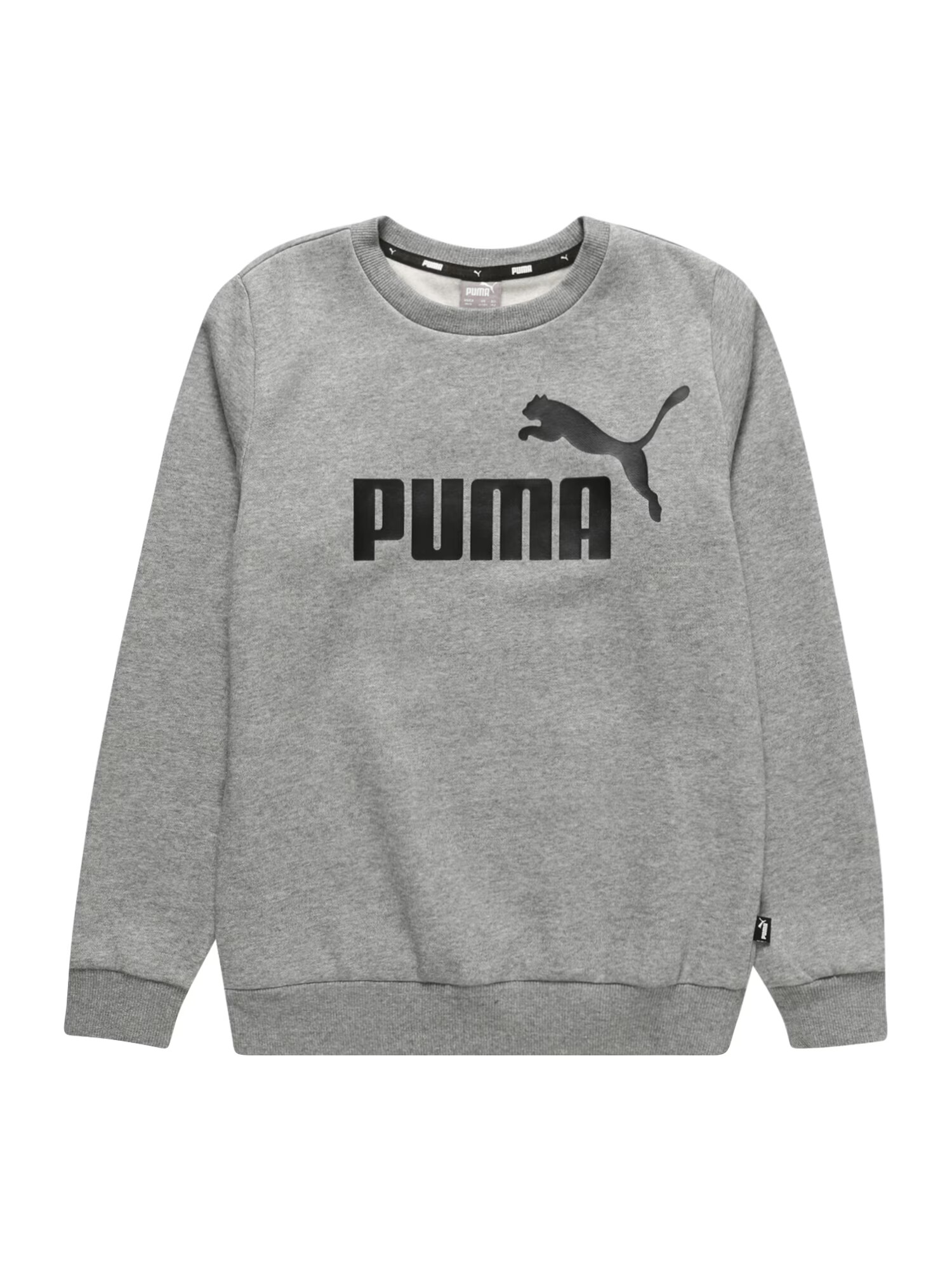 PUMA Μπλούζα φούτερ 'ESS' γκρι μελανζέ / μαύρο - Pepit.gr