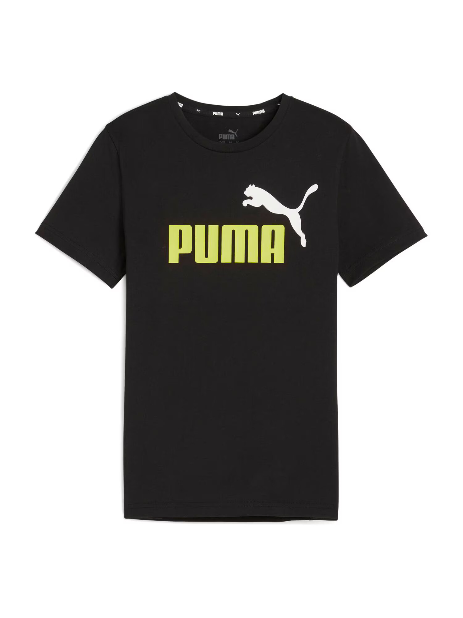 PUMA Μπλουζάκι 'Essential' μοσχολέμονο / μαύρο / λευκό - Pepit.gr