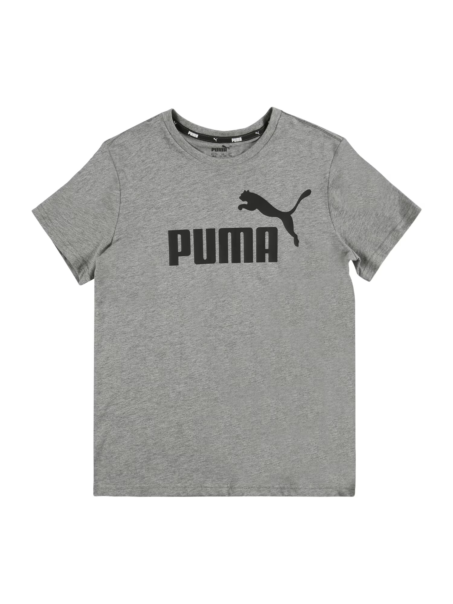 PUMA Μπλουζάκι 'Essentials' γκρι μελανζέ / μαύρο - Pepit.gr