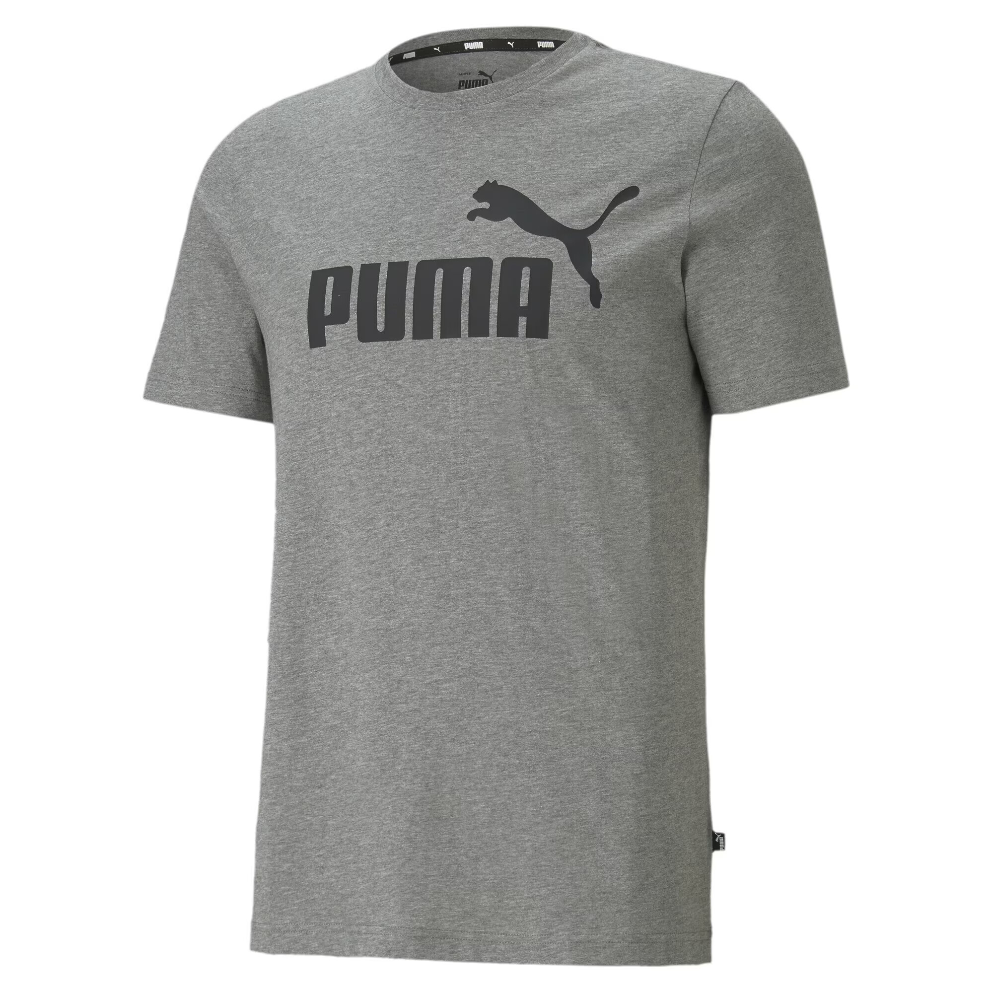 PUMA Λειτουργικό μπλουζάκι 'Essential' γκρι μελανζέ / μαύρο - Pepit.gr