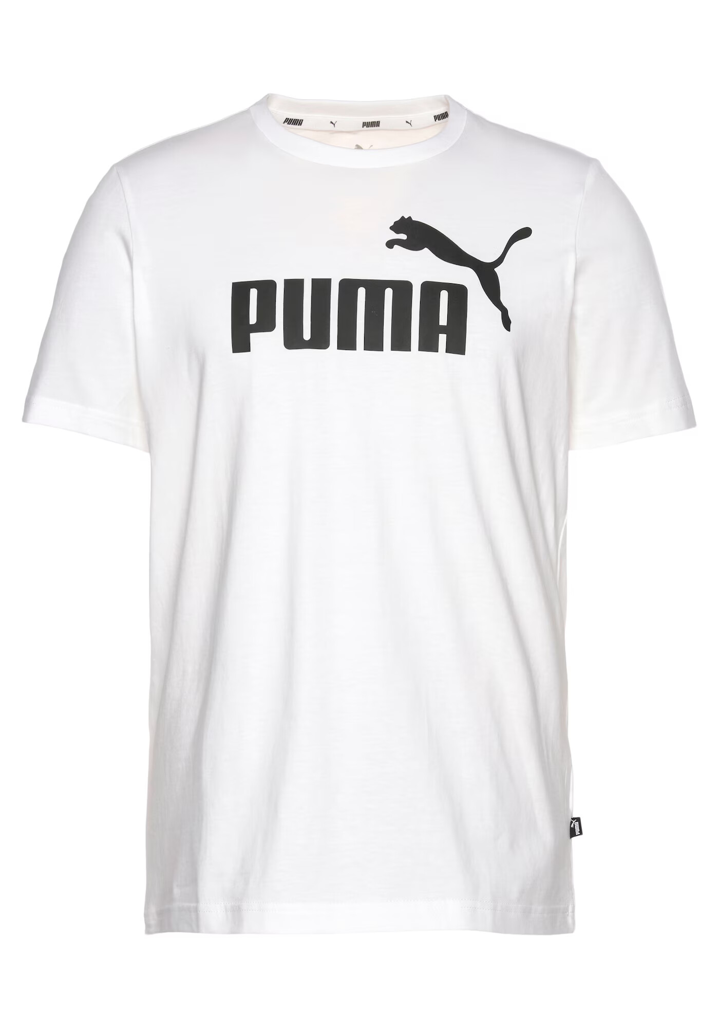 PUMA Λειτουργικό μπλουζάκι 'Essential' μαύρο / λευκό - Pepit.gr