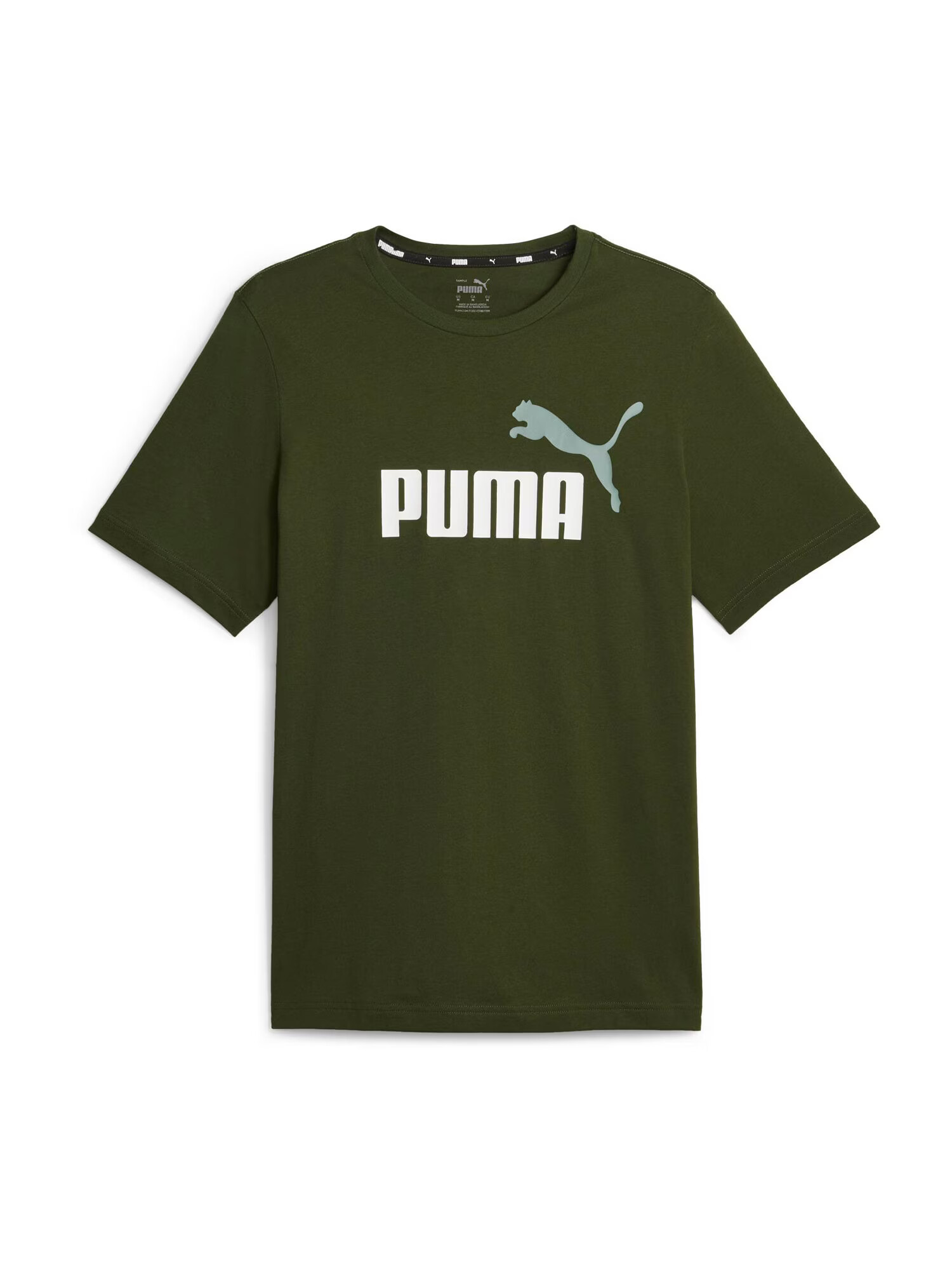 PUMA Λειτουργικό μπλουζάκι μέντα / σκούρο πράσινο / λευκό - Pepit.gr