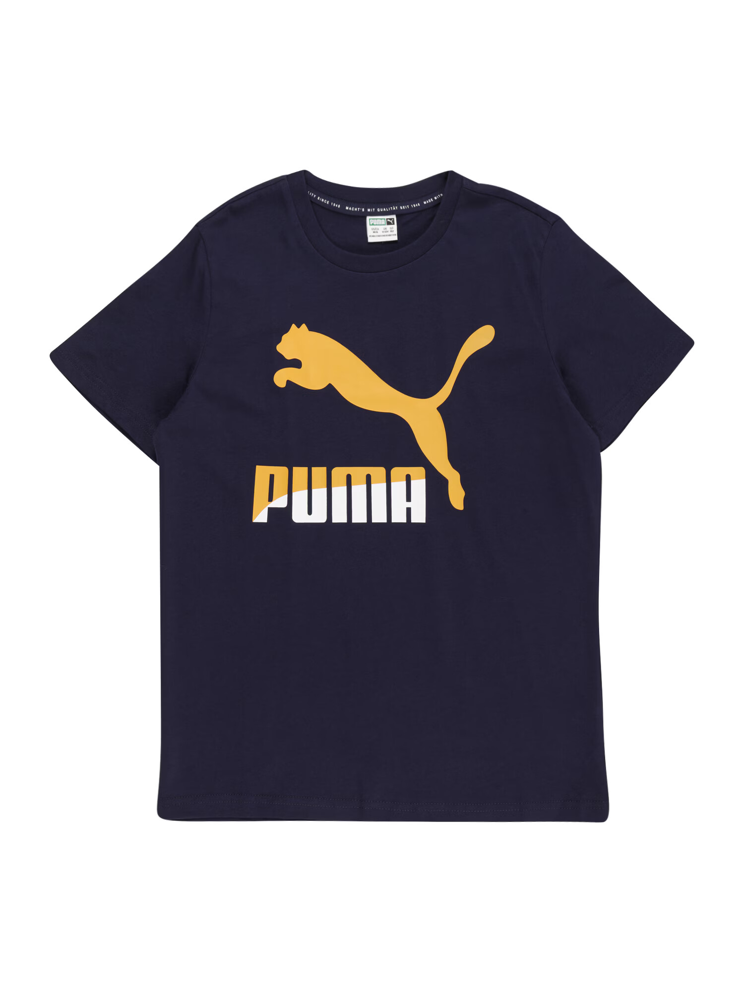 PUMA Μπλουζάκι μπλε νύχτας / κίτρινο / λευκό - Pepit.gr