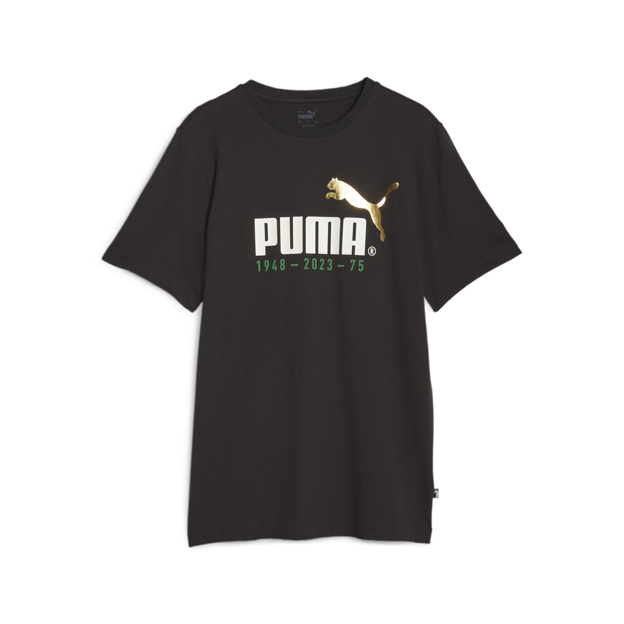 PUMA Μπλουζάκι 'No. 1 Logo Celebration' χρυσό / πράσινο / μαύρο / λευκό - Pepit.gr