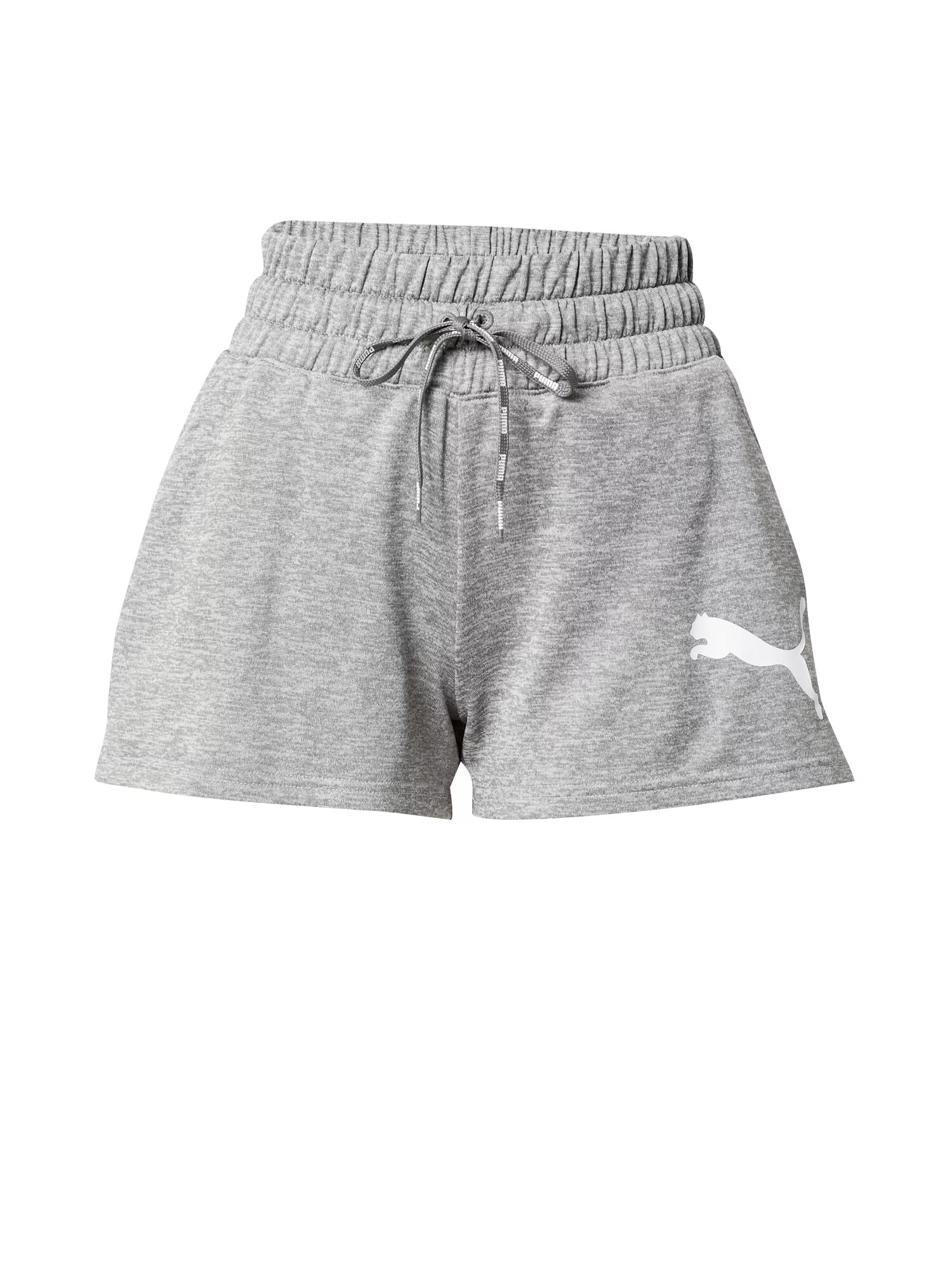 PUMA " Παντελόνι φόρμας 'Fit Tech Knit 3"" Short' γκρι μελανζέ / λευκό" - Pepit.gr