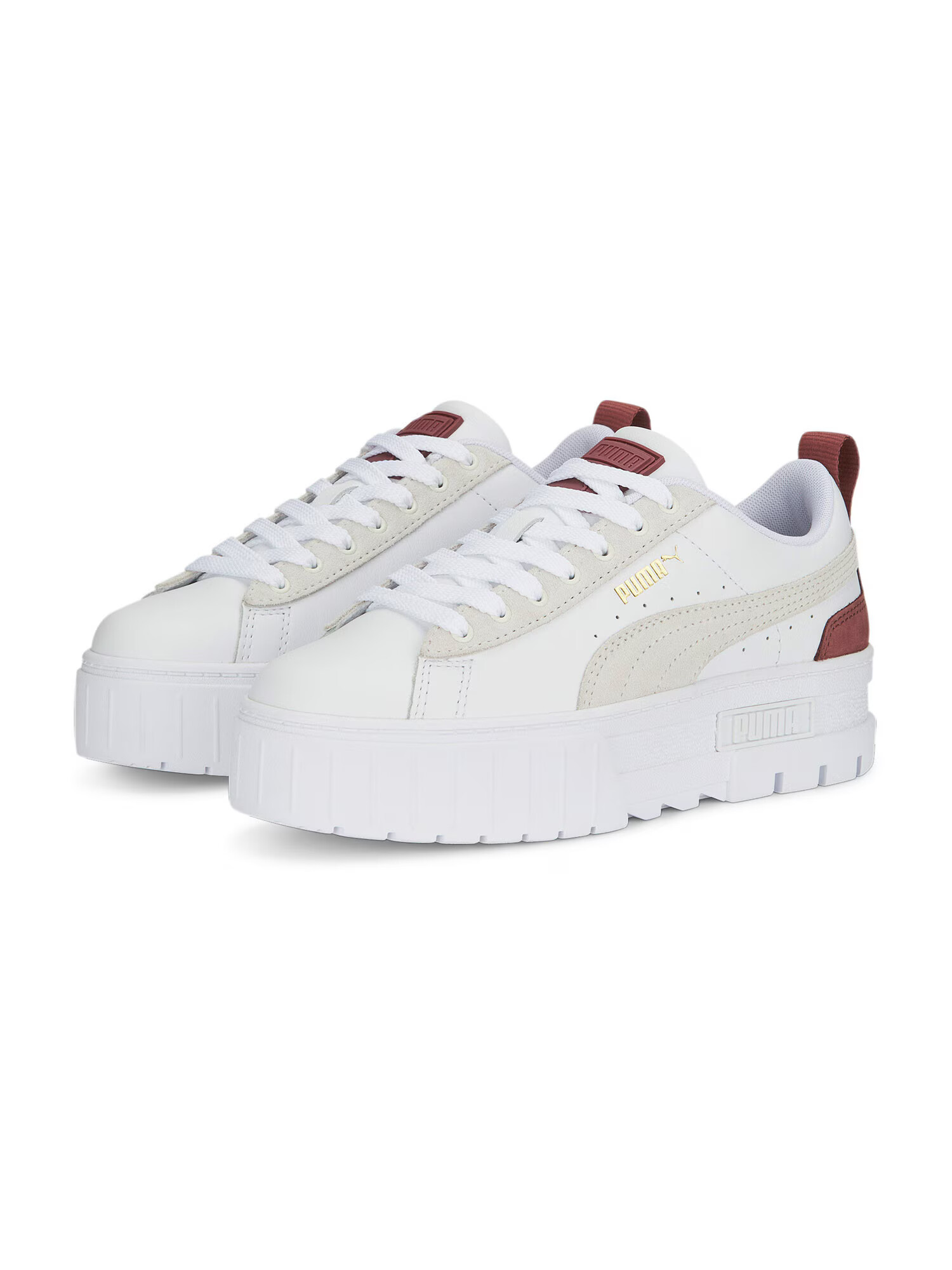 PUMA Σνίκερ χαμηλό 'Mayze Gentle Wns' χρυσό / μούρο / λευκό / offwhite - Pepit.gr