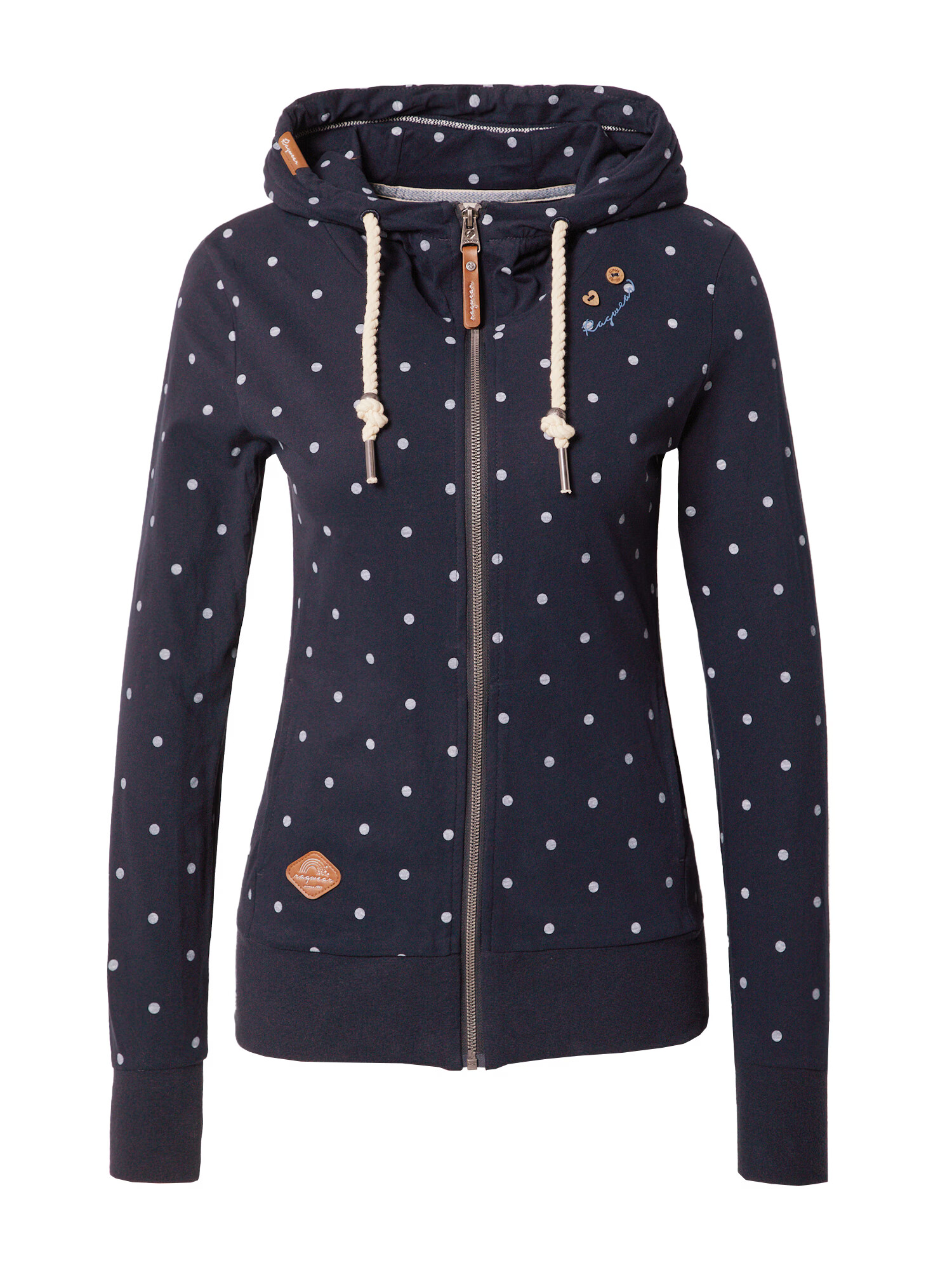 Ragwear Ζακέτα φούτερ 'PAYA DOTS' ναυτικό μπλε / ανοικτό γκρι - Pepit.gr