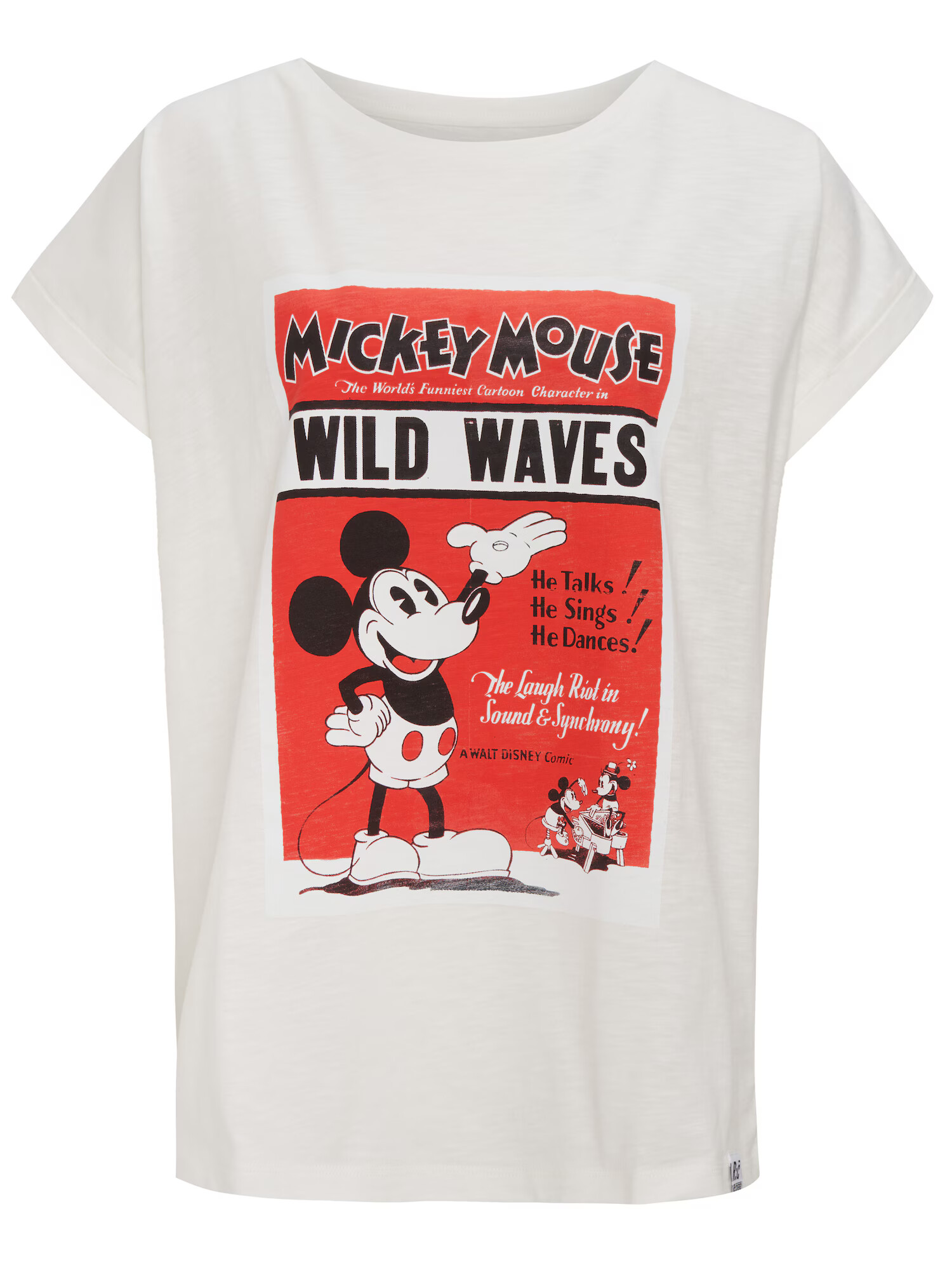 Recovered Μπλουζάκι 'Mickey Mouse Wild Waves' εκρού / κόκκινο / μαύρο - Pepit.gr