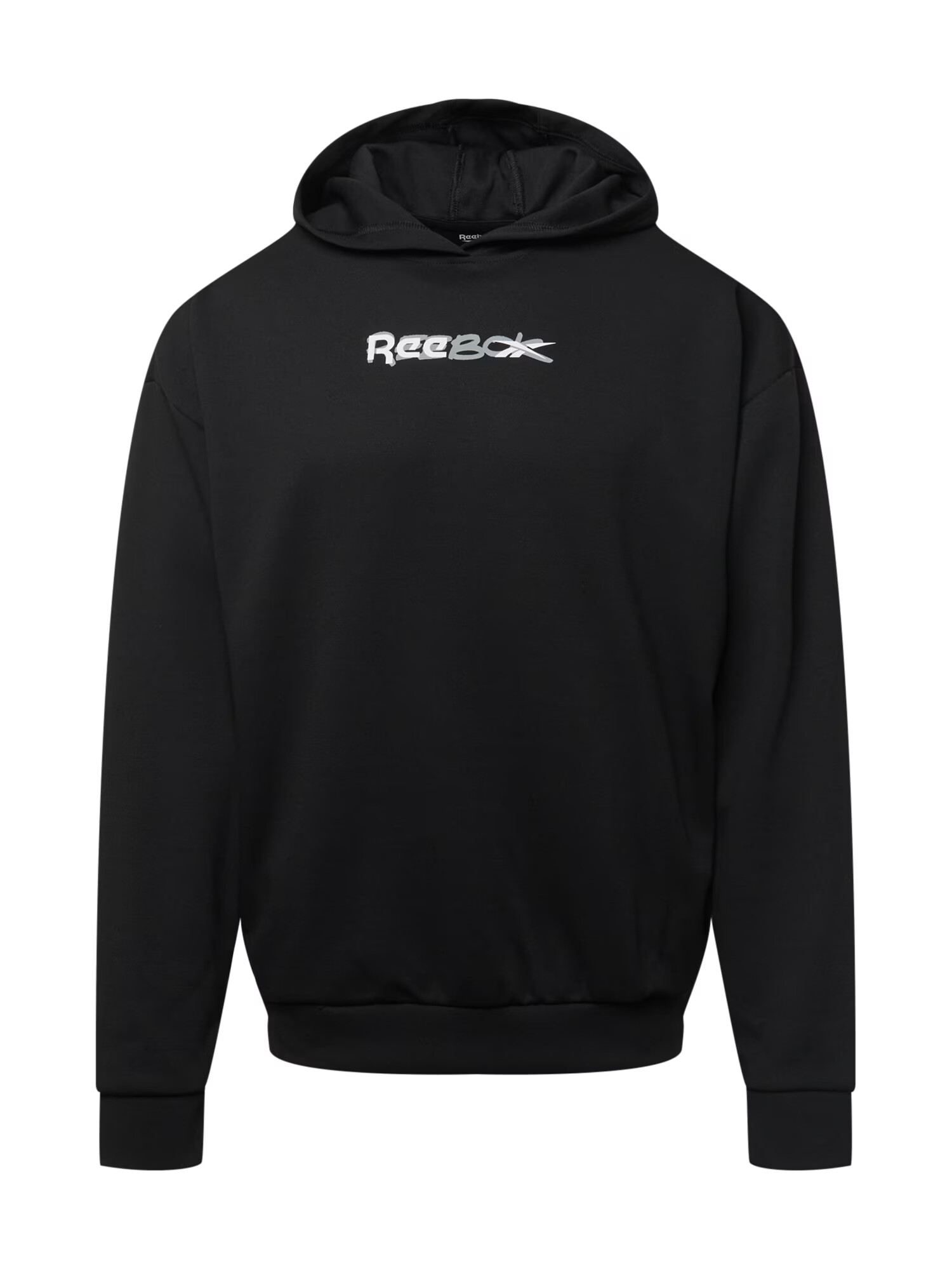 Reebok Sport Αθλητική μπλούζα φούτερ μαύρο / λευκό - Pepit.gr