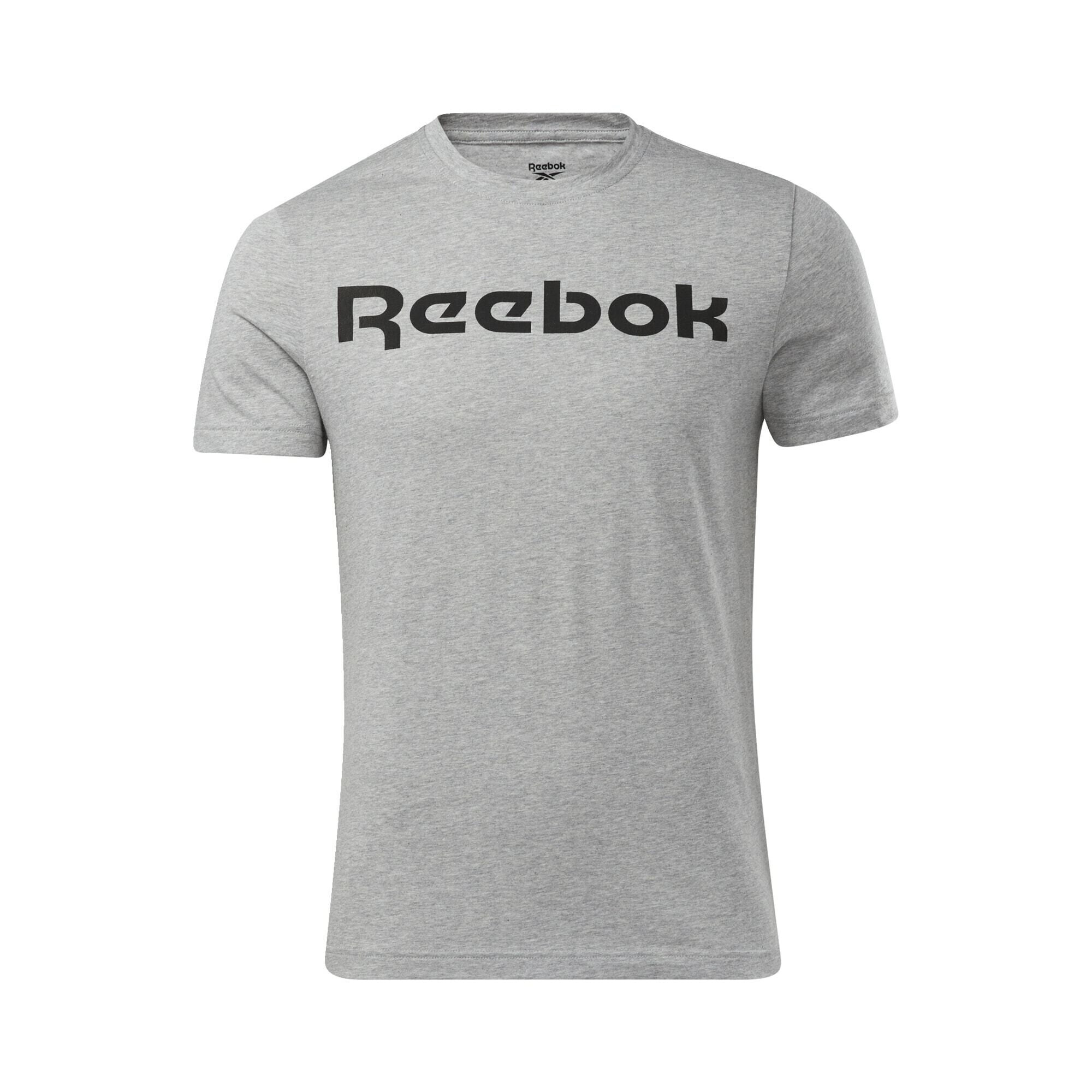 Reebok Sport Λειτουργικό μπλουζάκι γκρι μελανζέ / μαύρο - Pepit.gr