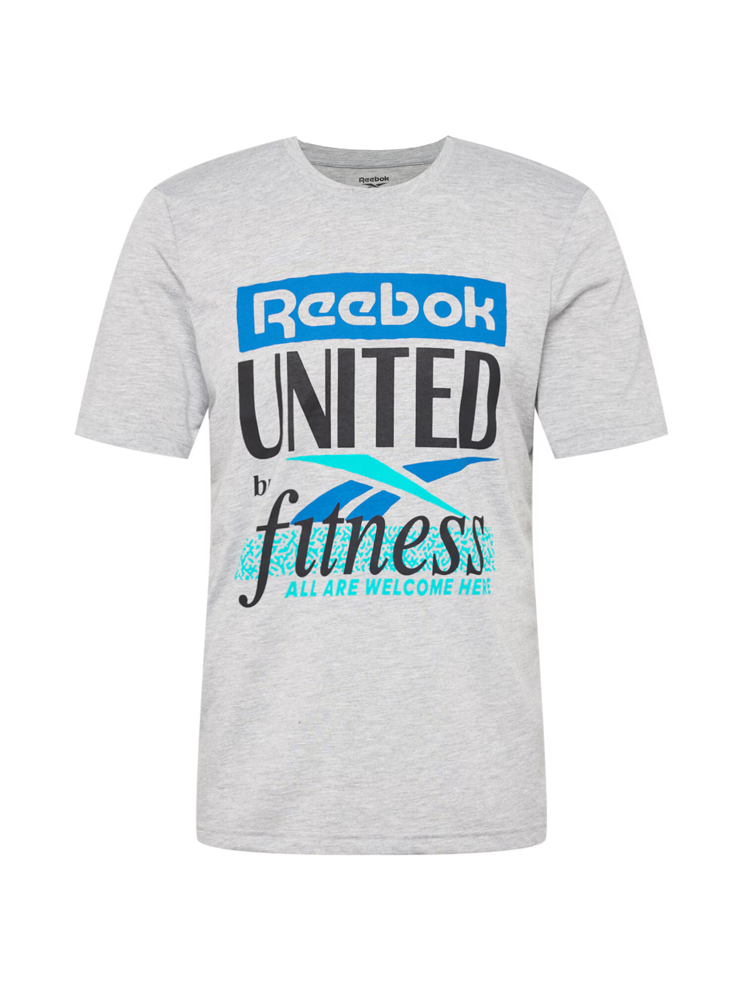 Reebok Sport Λειτουργικό μπλουζάκι μπλε / άκουα / γκρι μελανζέ / μαύρο - Pepit.gr