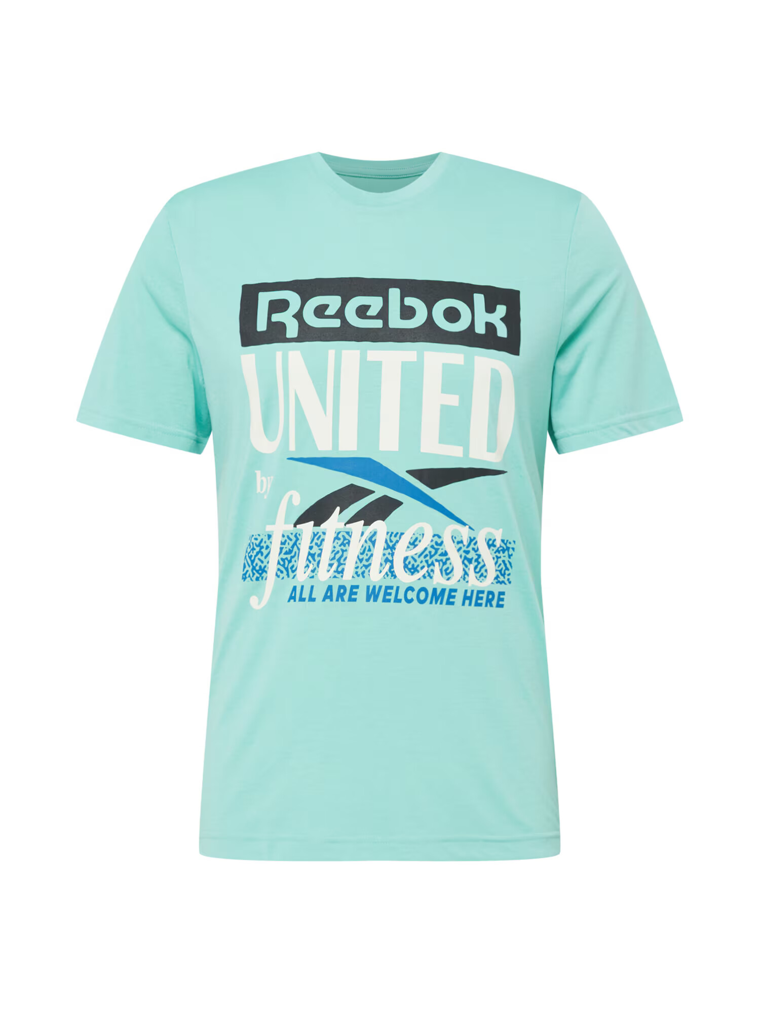 Reebok Sport Λειτουργικό μπλουζάκι 'United by Fitness' μπλε / τιρκουάζ / μαύρο / λευκό - Pepit.gr