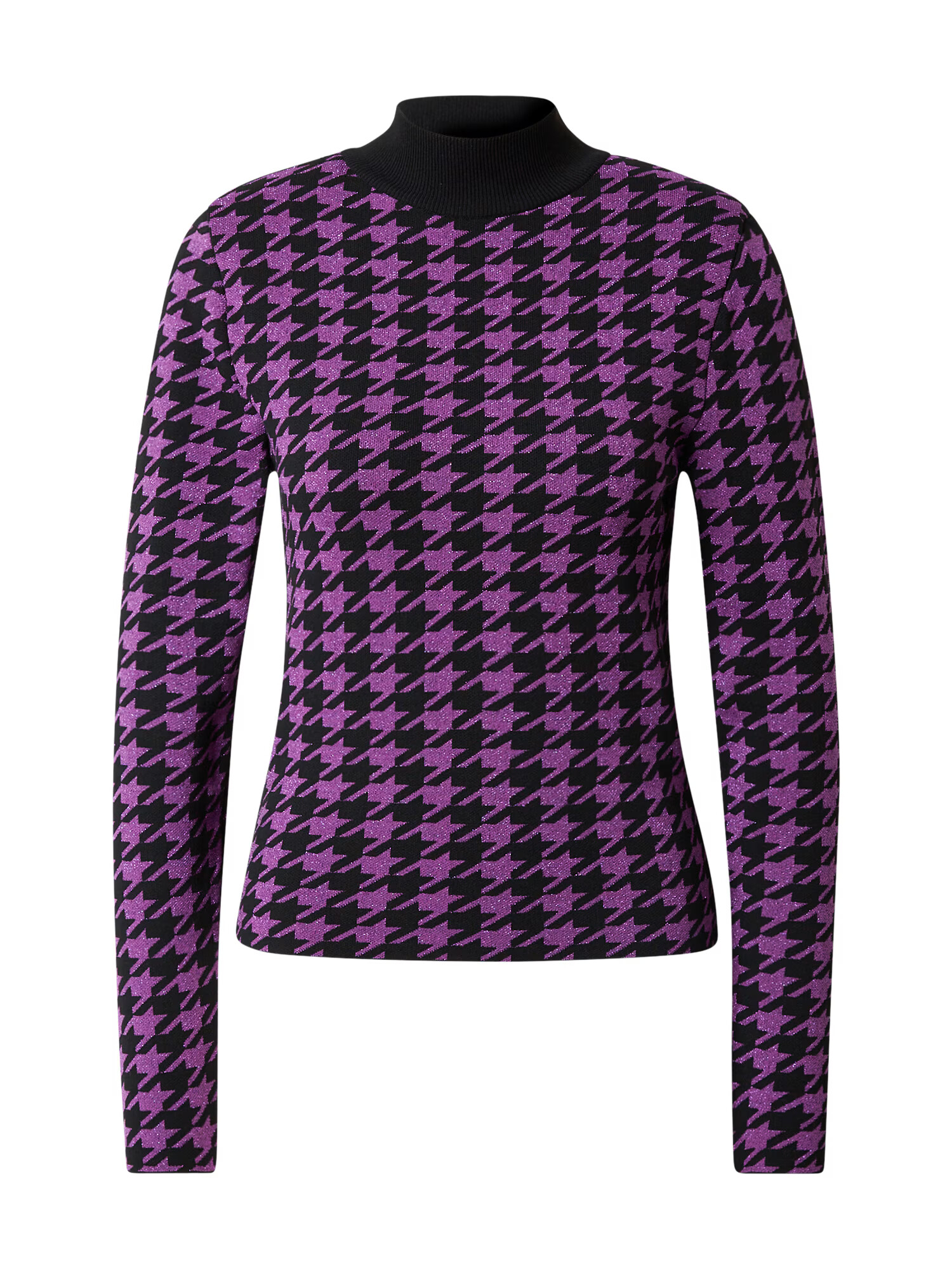 River Island Μπλουζάκι 'HOUNDSTOOTH' λιλά / μαύρο - Pepit.gr