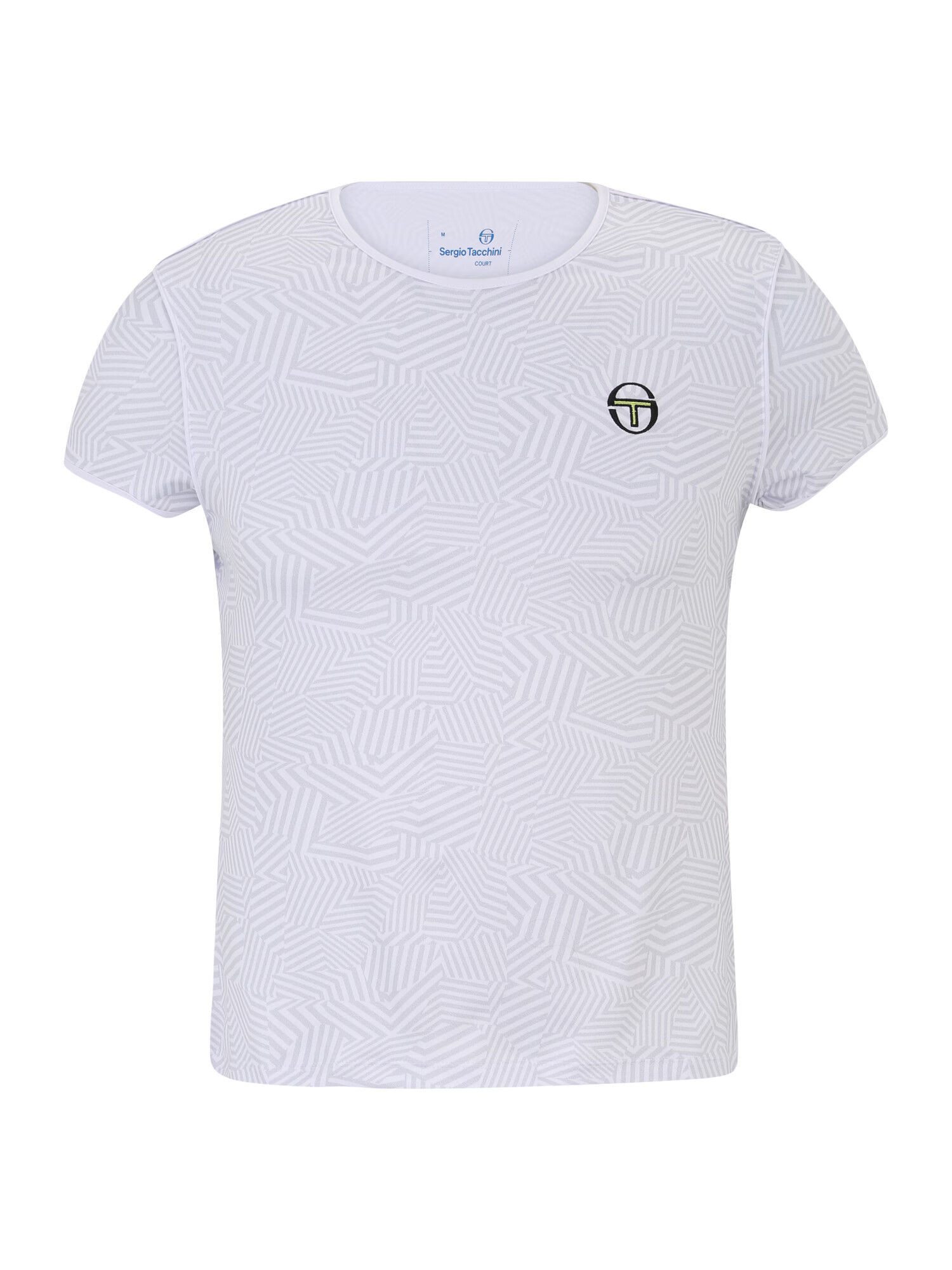 Sergio Tacchini Λειτουργικό μπλουζάκι 'DAZZLE' λάιμ / γκρι / μαύρο / λευκό - Pepit.gr