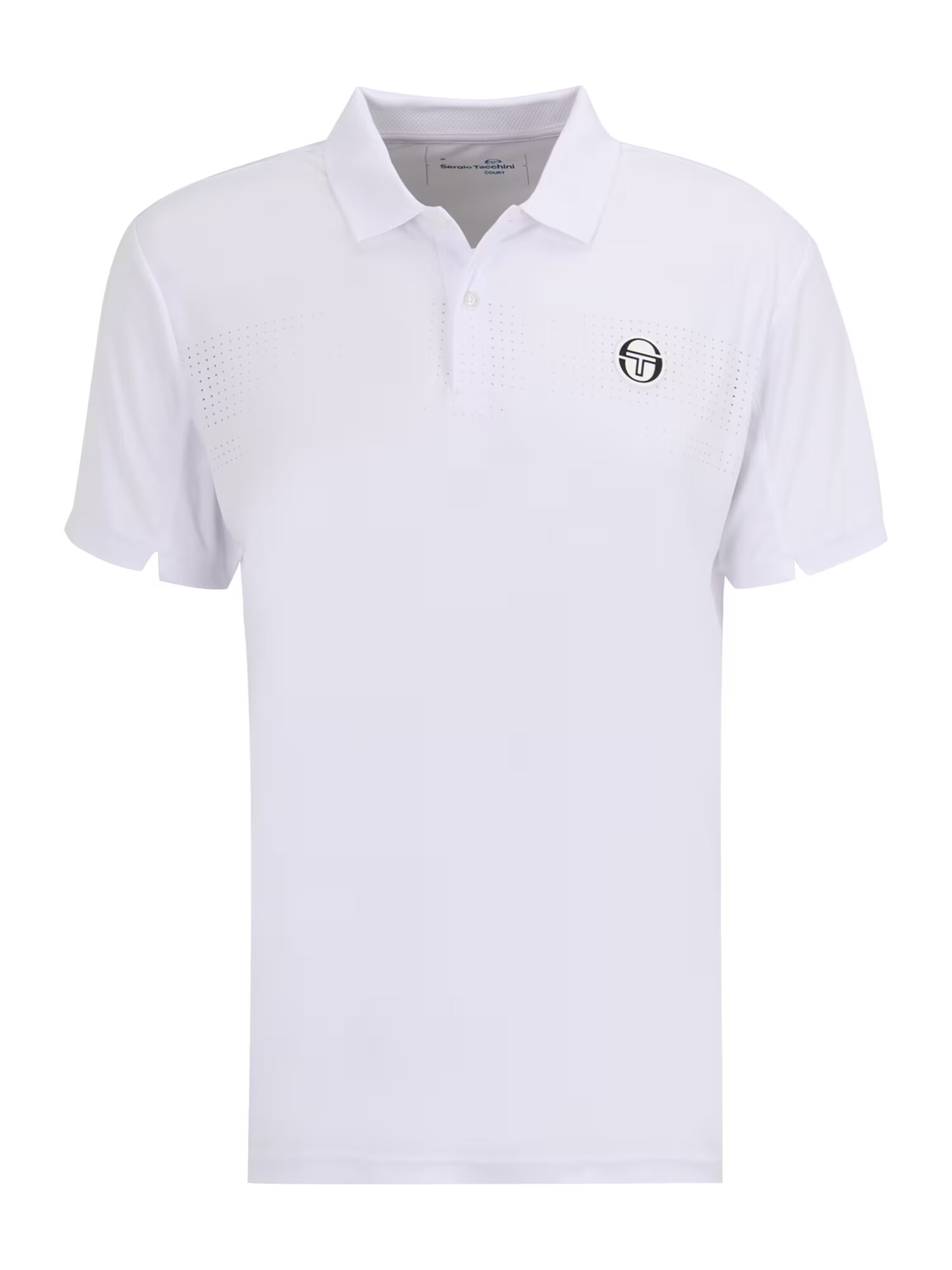 Sergio Tacchini Λειτουργικό μπλουζάκι μαύρο / λευκό - Pepit.gr