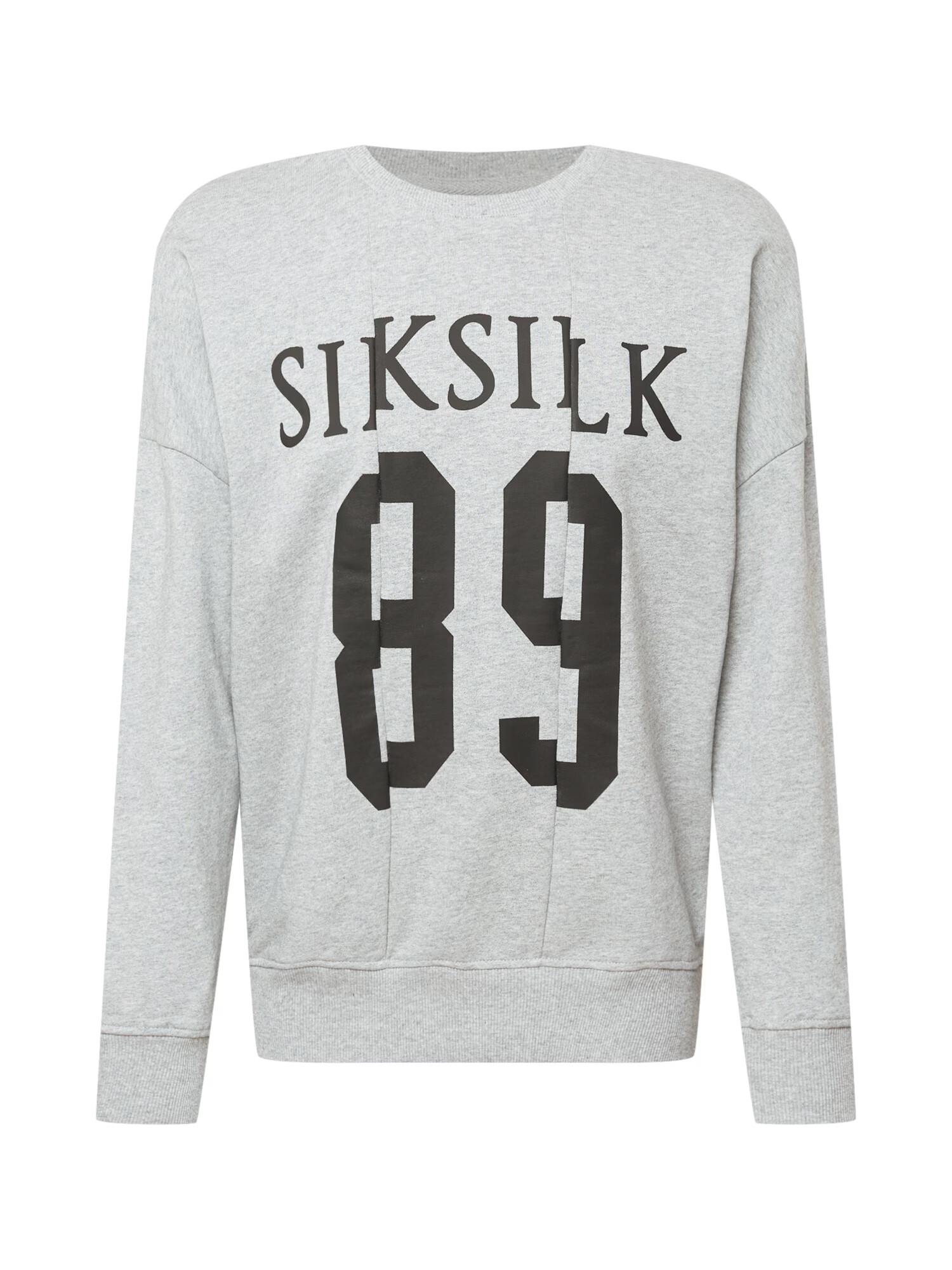 SikSilk Μπλούζα φούτερ γκρι μελανζέ / μαύρο - Pepit.gr