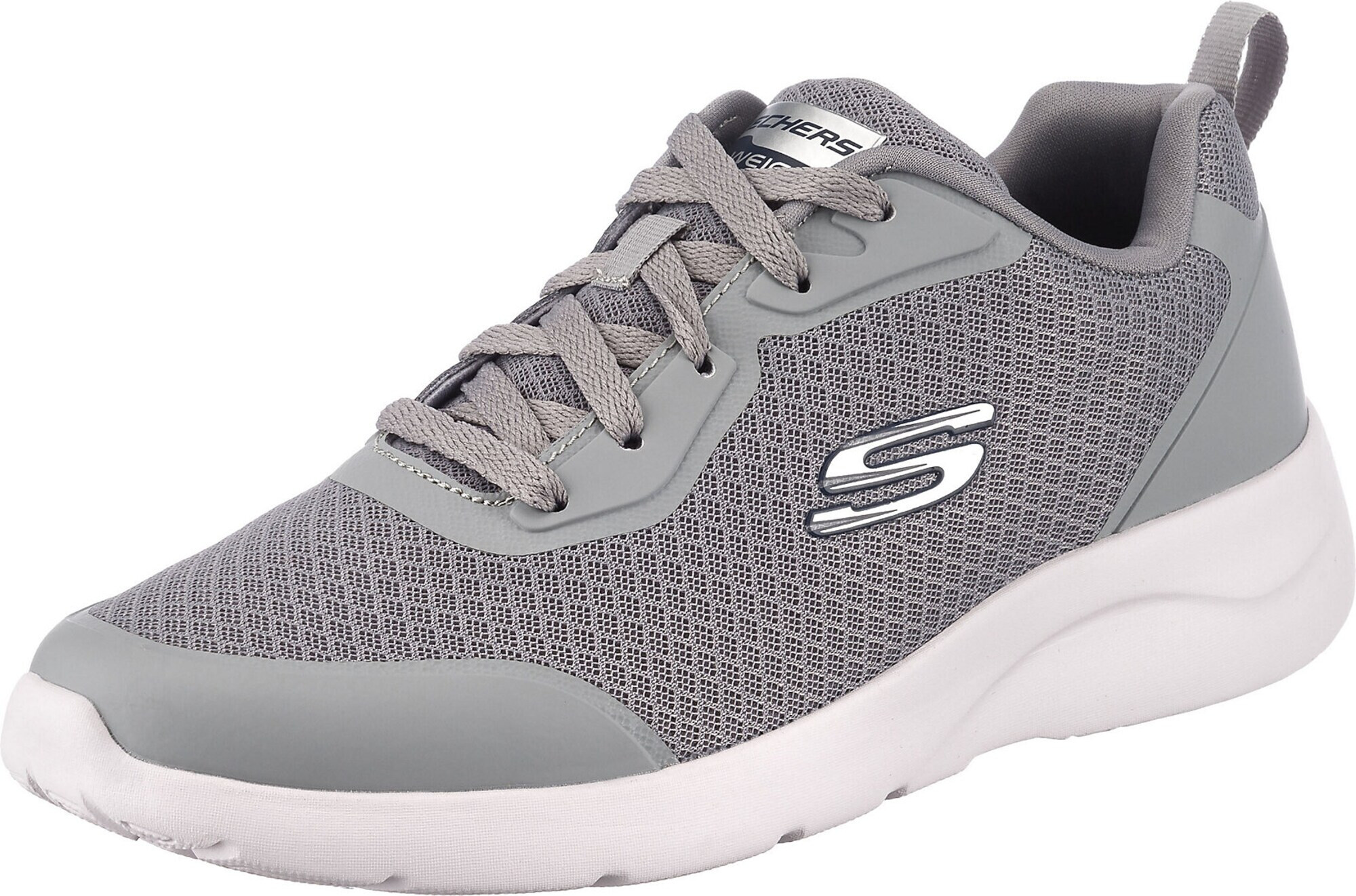 SKECHERS Σνίκερ χαμηλό ' Dynamight 2.0' ανοικτό γκρι / ασημί - Pepit.gr